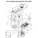 KitchenAid 5KSM150PSBCS4 case, gearing and planetary unit parts diagram