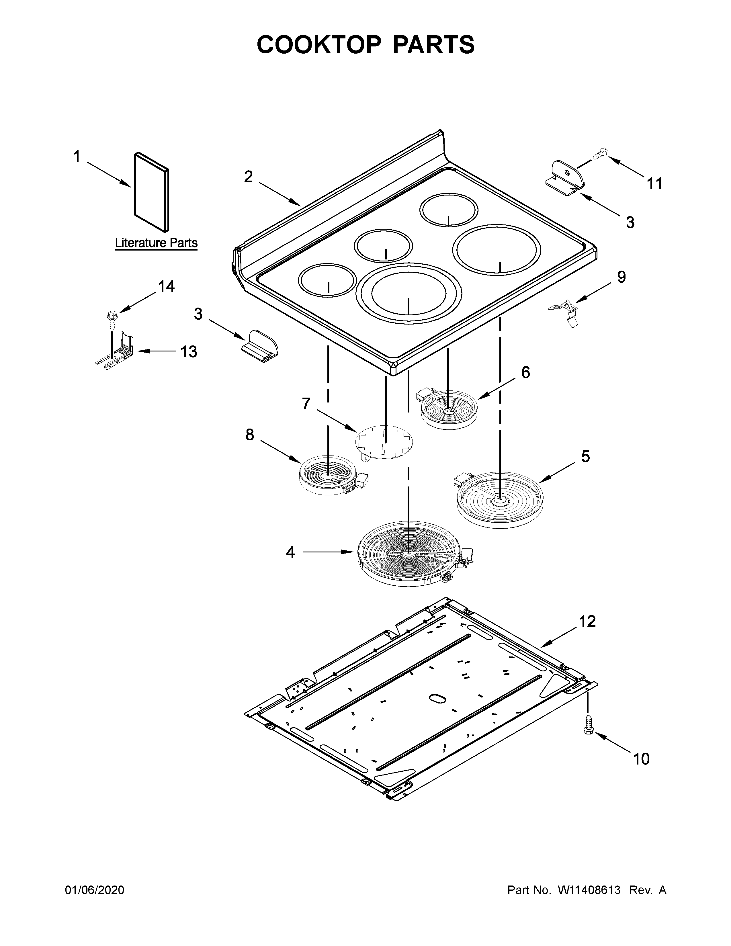 KitchenAid YKFEG500EBS3 cooktop parts diagram