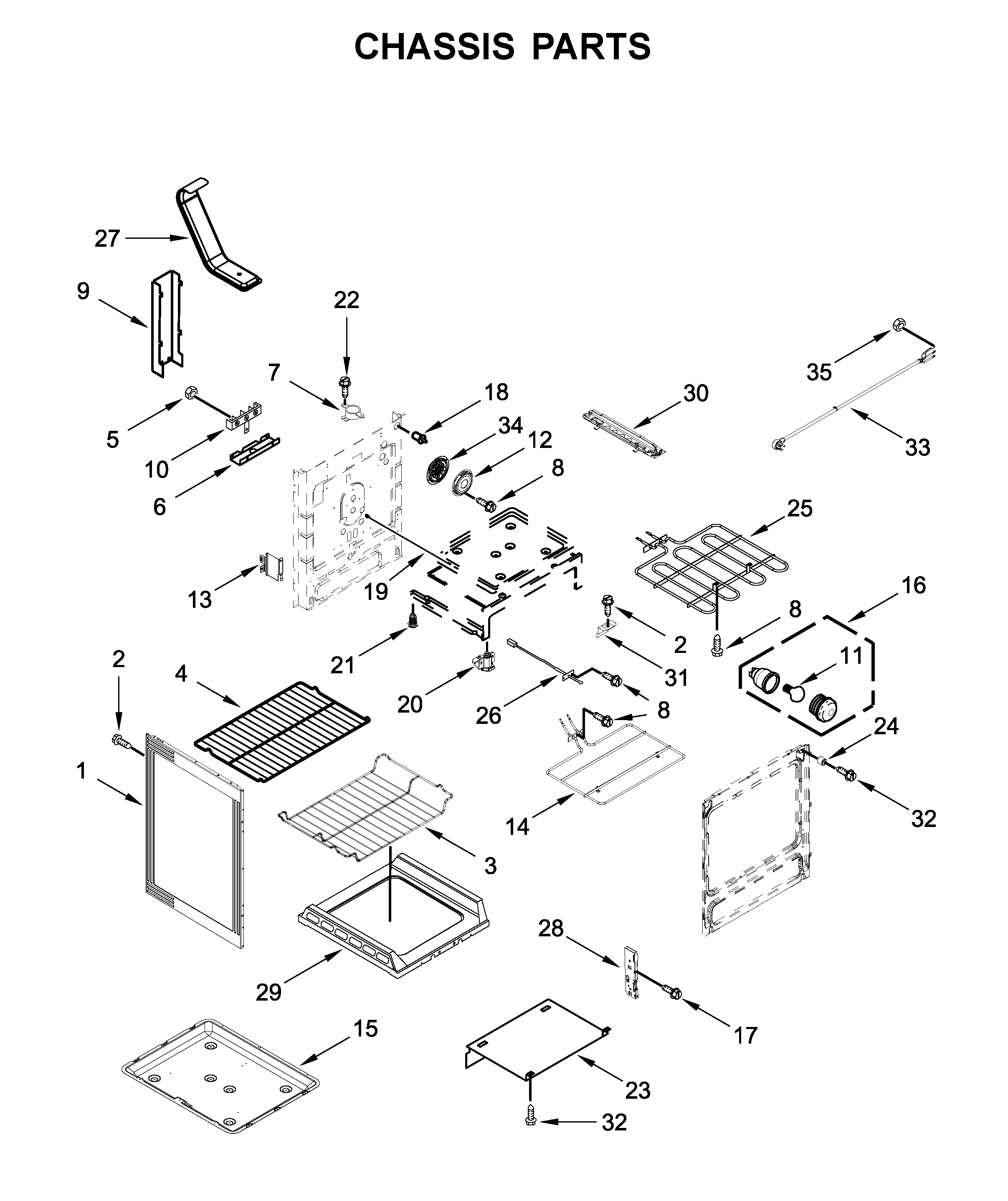 Maytag YMER8800FB0 chassis parts diagram