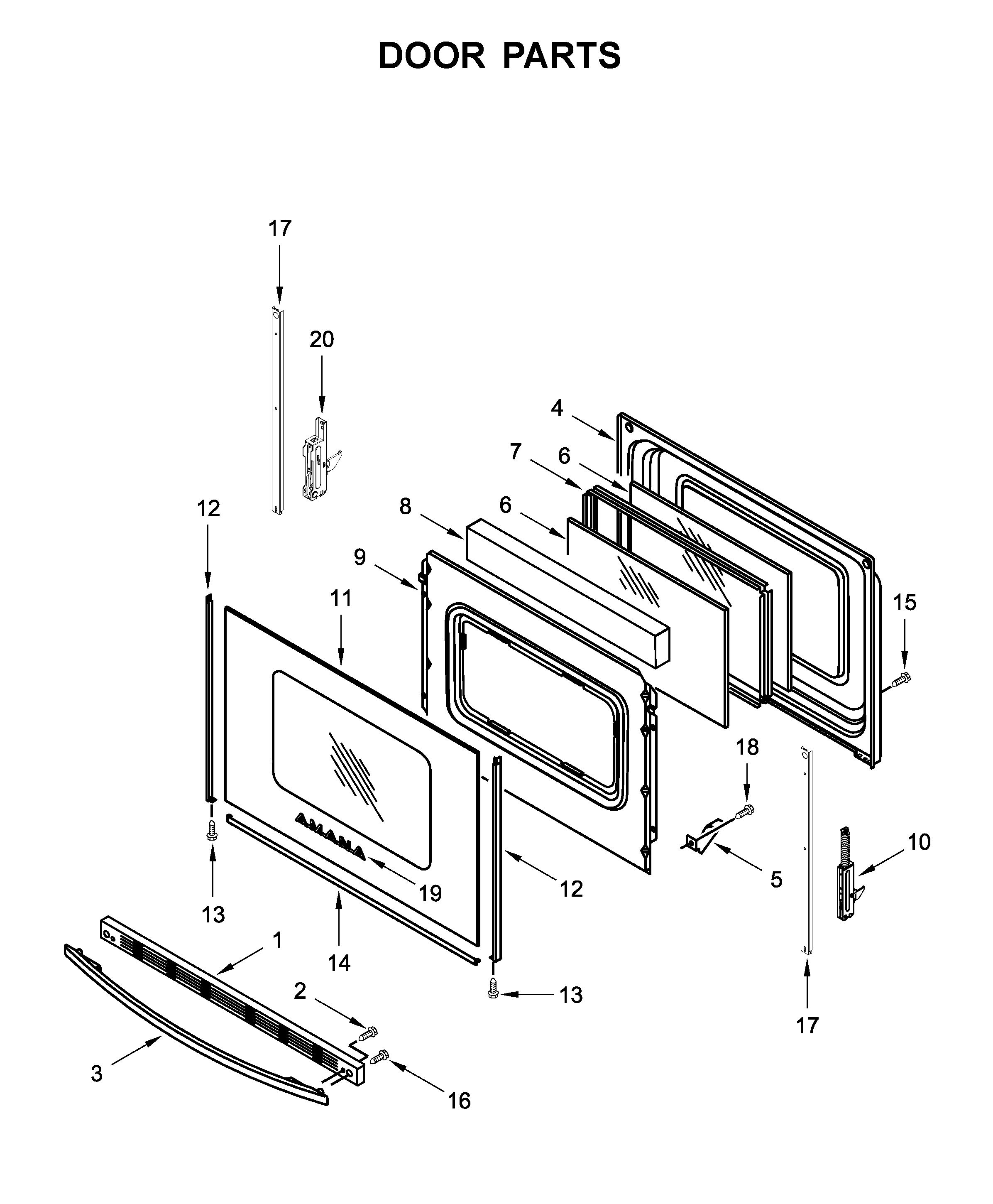 Amana ACR4503SFB4 door parts diagram