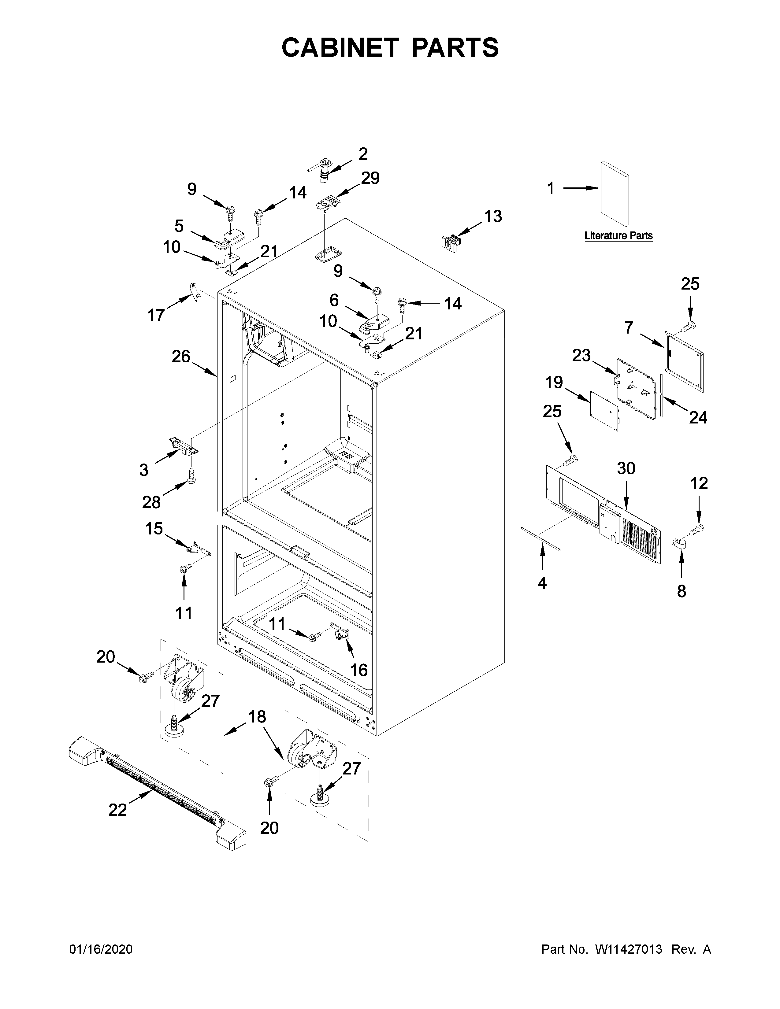 Maytag MFI2269FRZ05 cabinet parts diagram