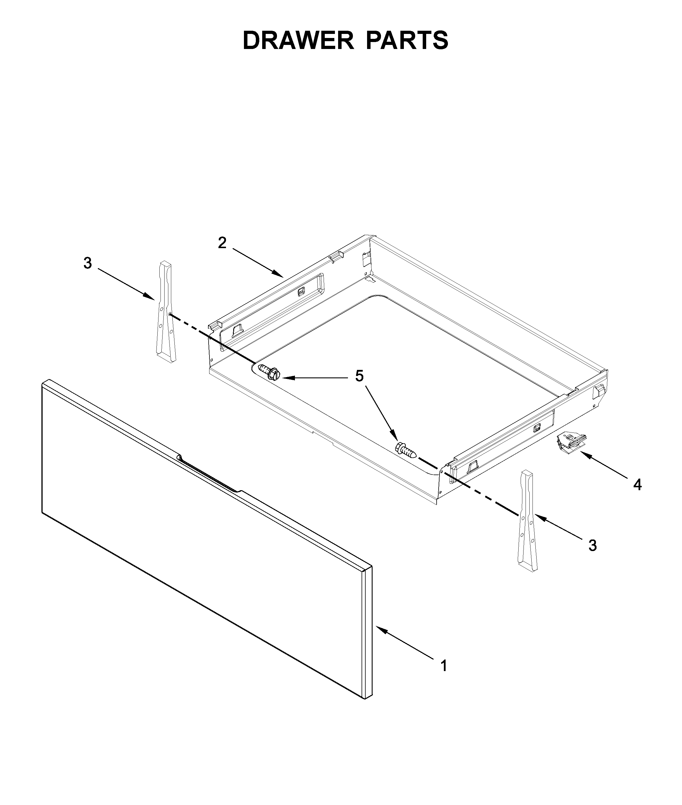 Whirlpool YWFE515S0JS0 drawer parts diagram