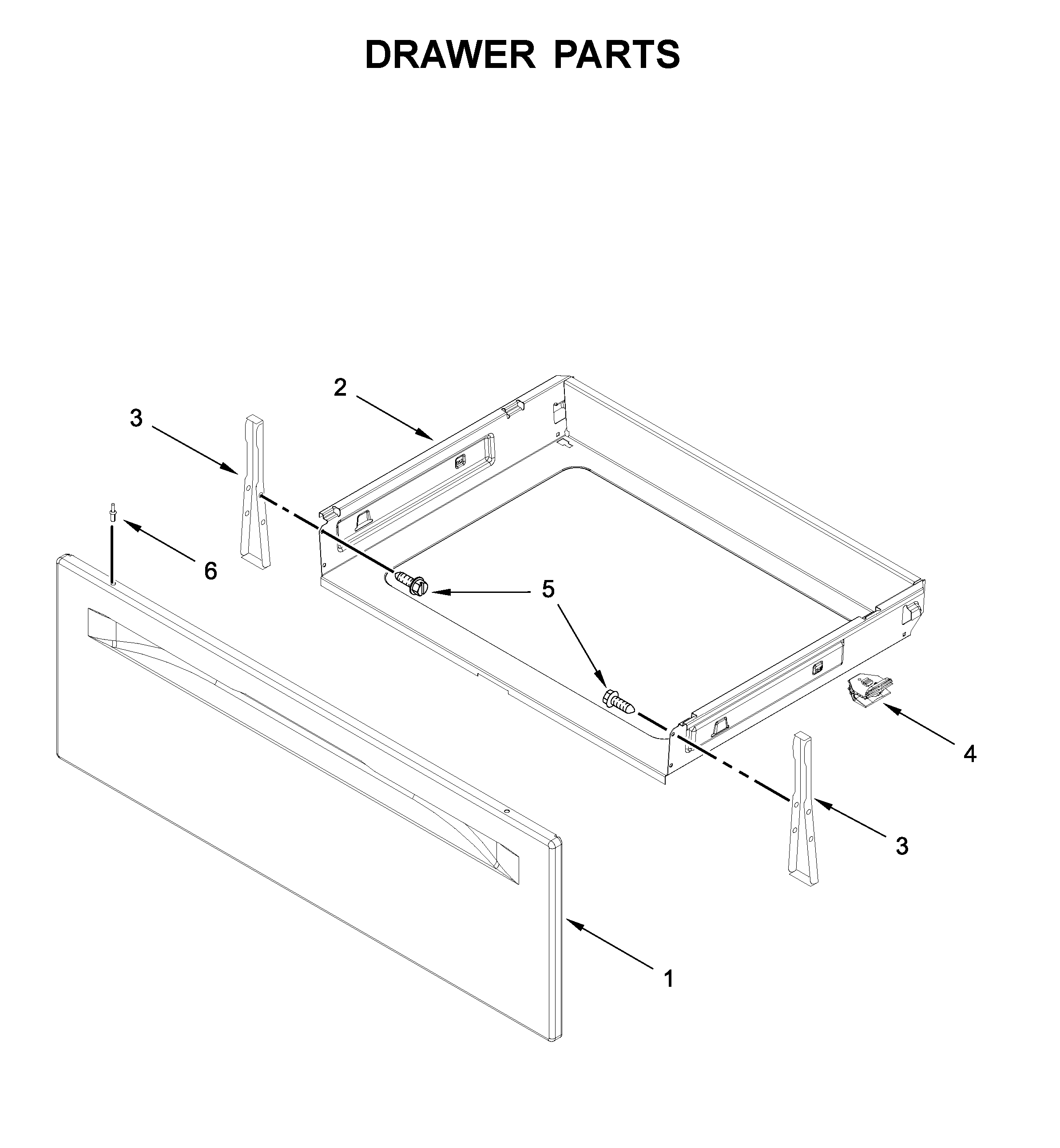 Whirlpool YWFE515S0JW0 drawer parts diagram