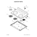 Whirlpool YWFE505W0JZ0 cooktop parts diagram