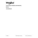 Whirlpool WRX735SDHW02 cover sheet diagram
