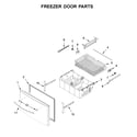 Whirlpool WRX735SDHW02 freezer door parts diagram
