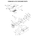 Whirlpool WRX735SDHW02 icemaker & ice container parts diagram