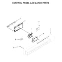 Maytag MDB4949SHZ1 control panel and latch parts diagram