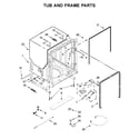 Maytag MDB4949SHZ1 tub and frame parts diagram