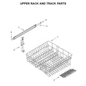 Maytag MDB4949SHZ1 upper rack and track parts diagram