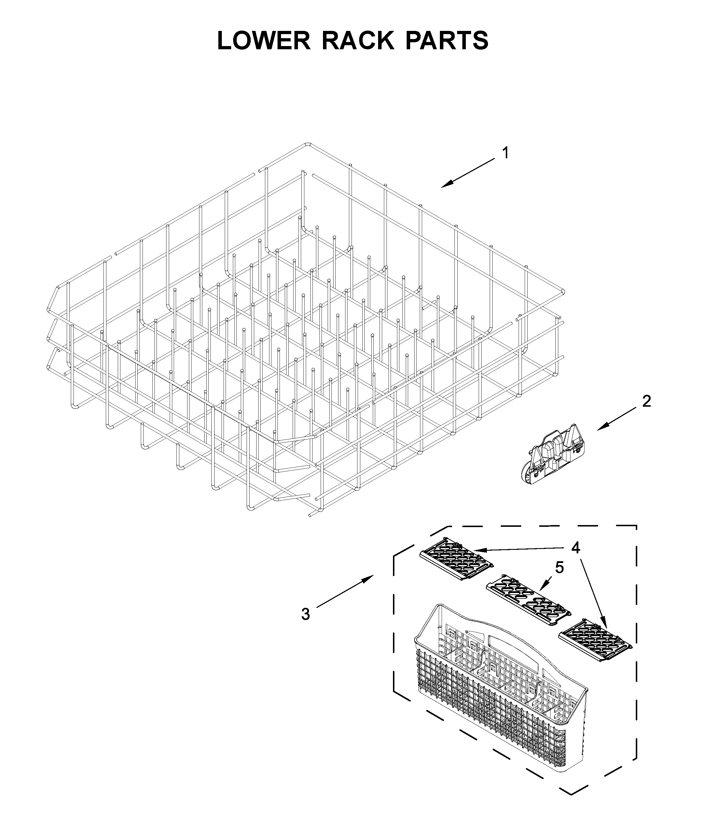 Maytag MDB4949SHZ1 lower rack parts diagram