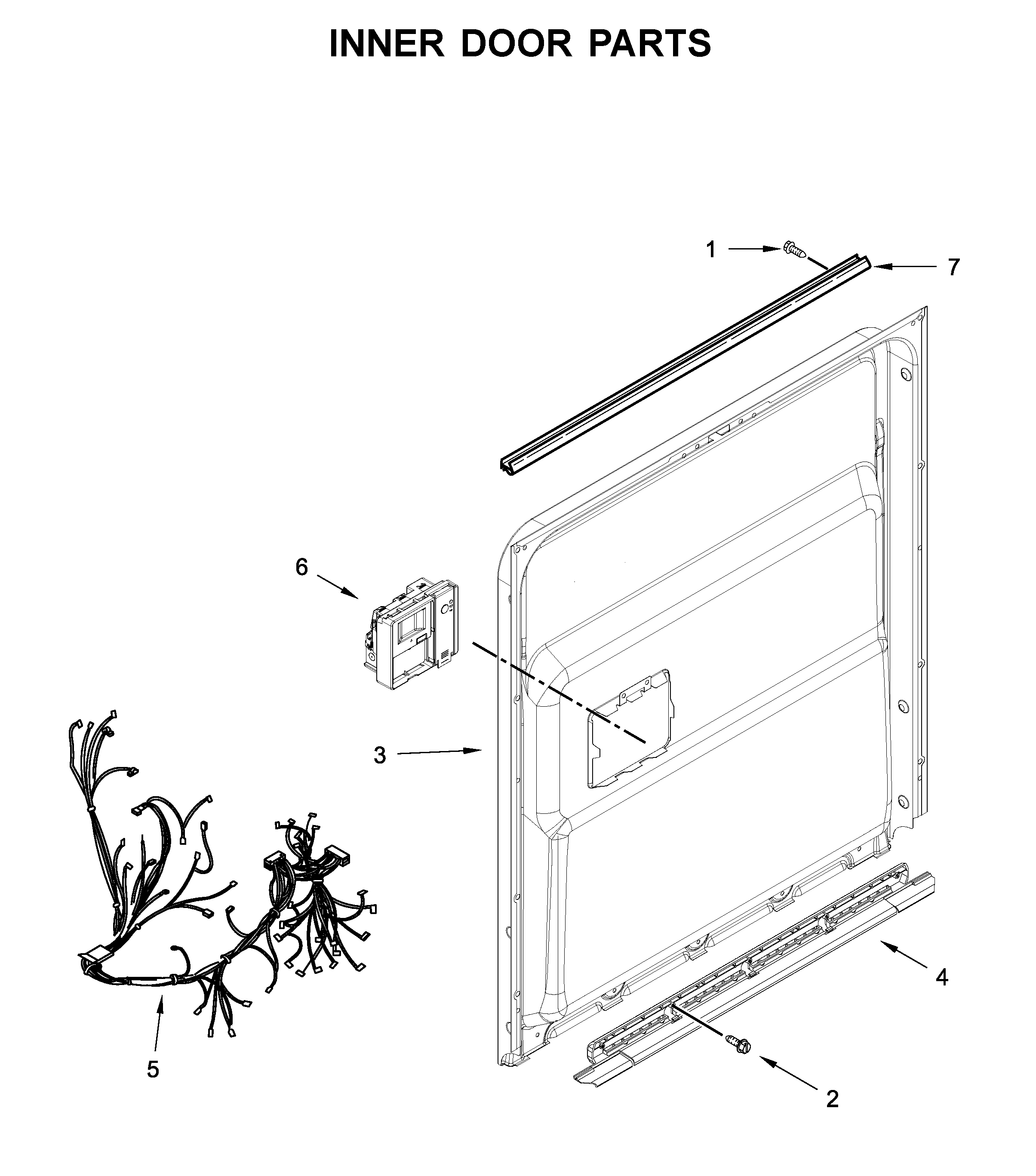 Maytag MDB7979SHZ1 inner door parts diagram