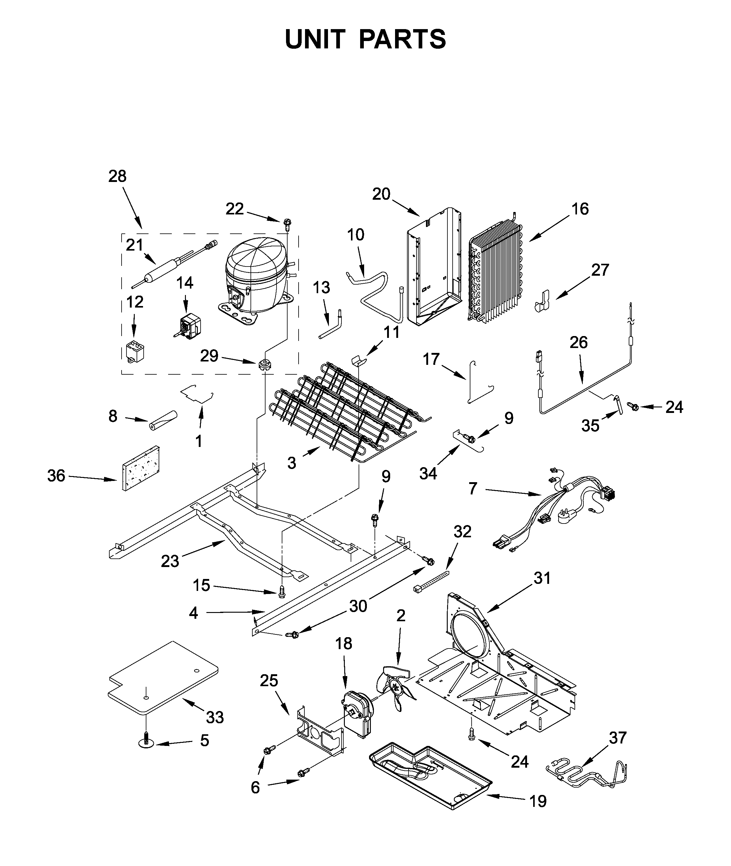 Maytag MSS25N4MKZ00 unit parts diagram
