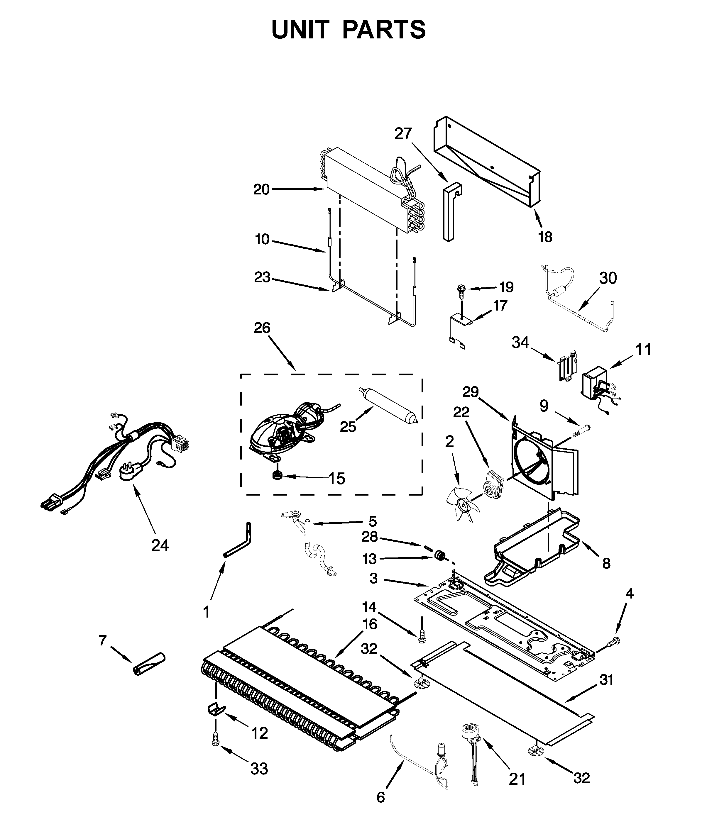 Whirlpool WRV996FDEE01 unit parts diagram