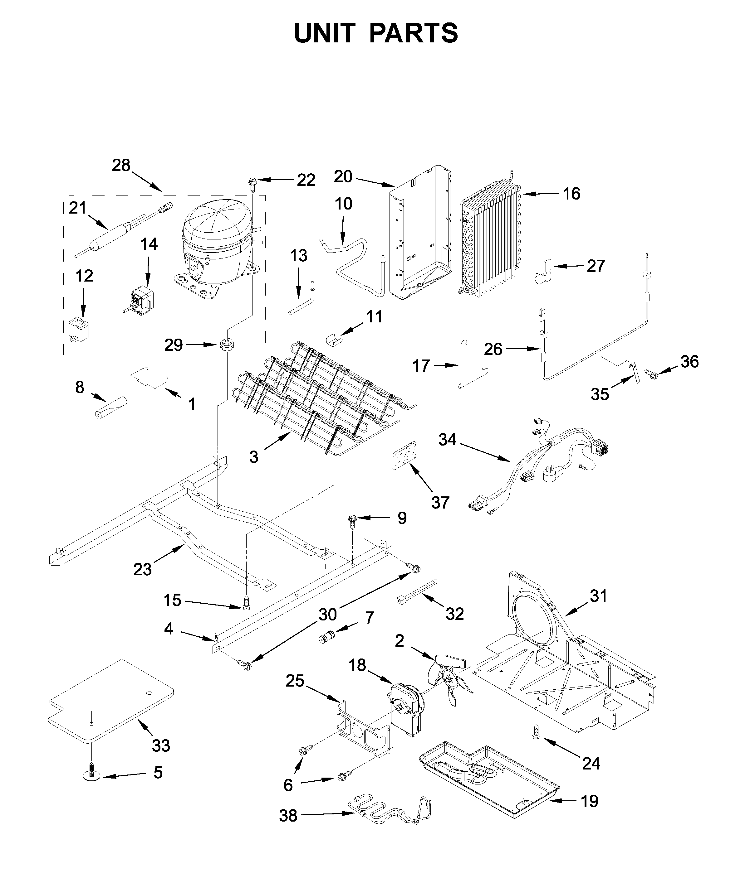 Amana ASI2575GRW02 unit parts diagram