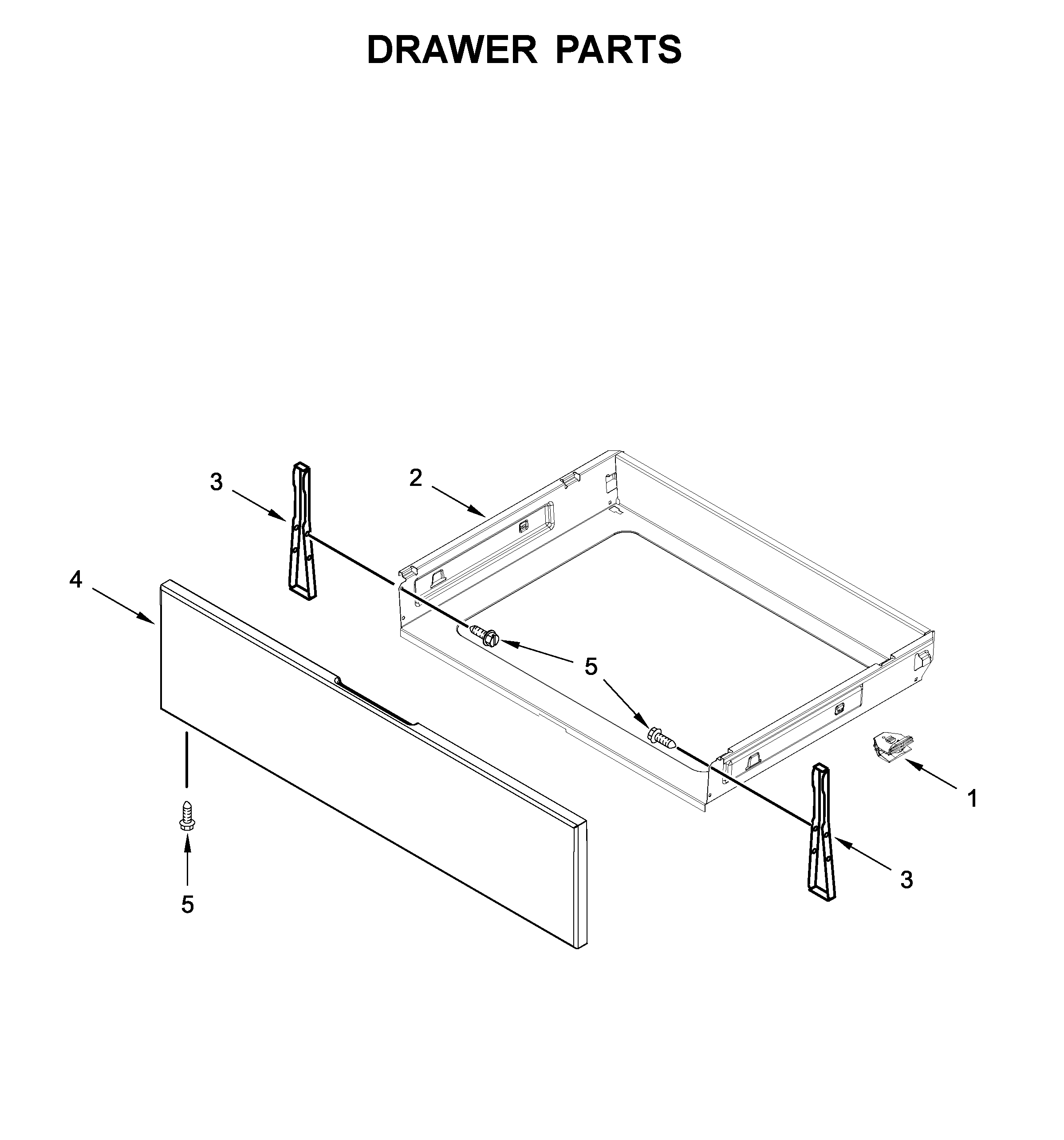 Whirlpool WFG550S0HZ1 drawer parts diagram