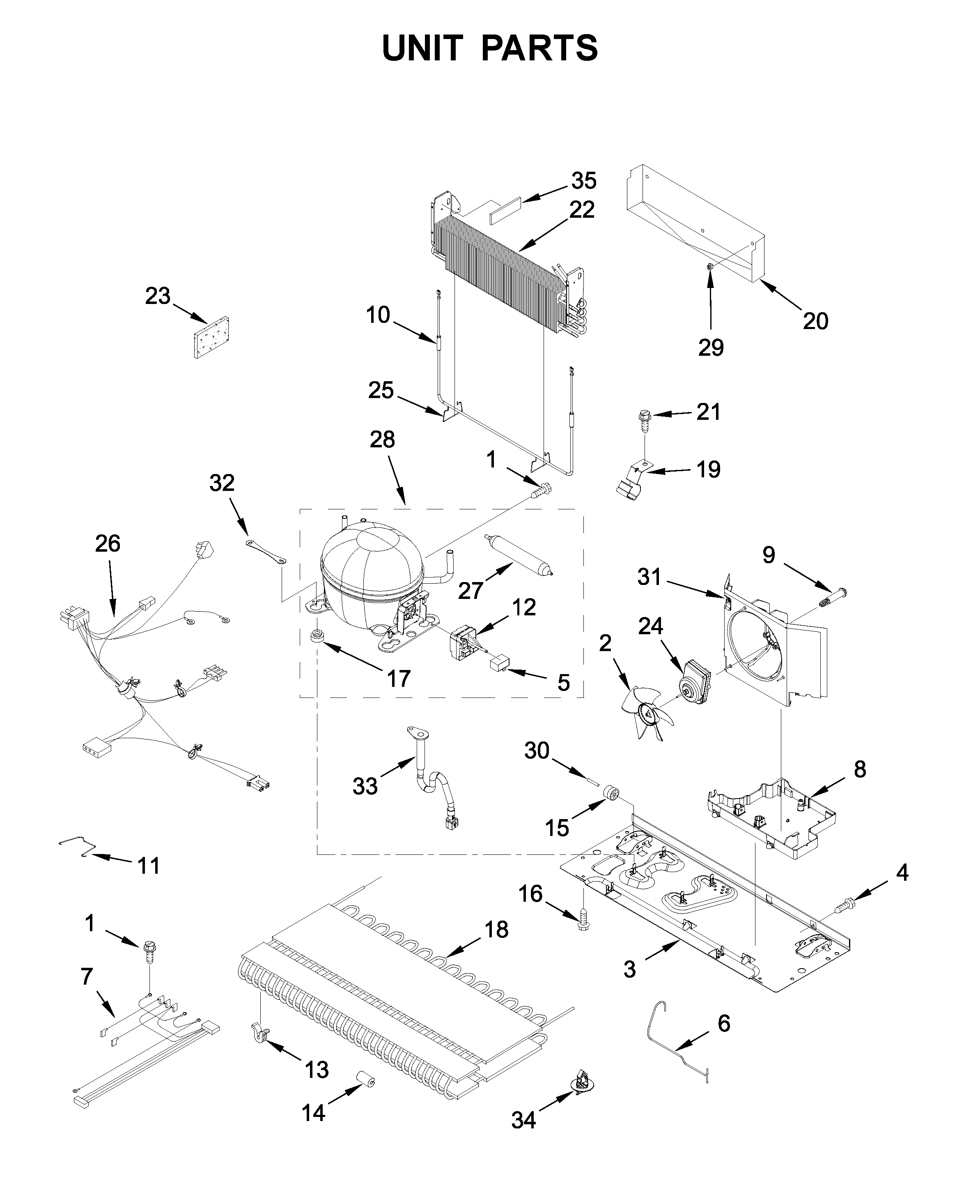 Whirlpool WRF540CWHZ03 unit parts diagram