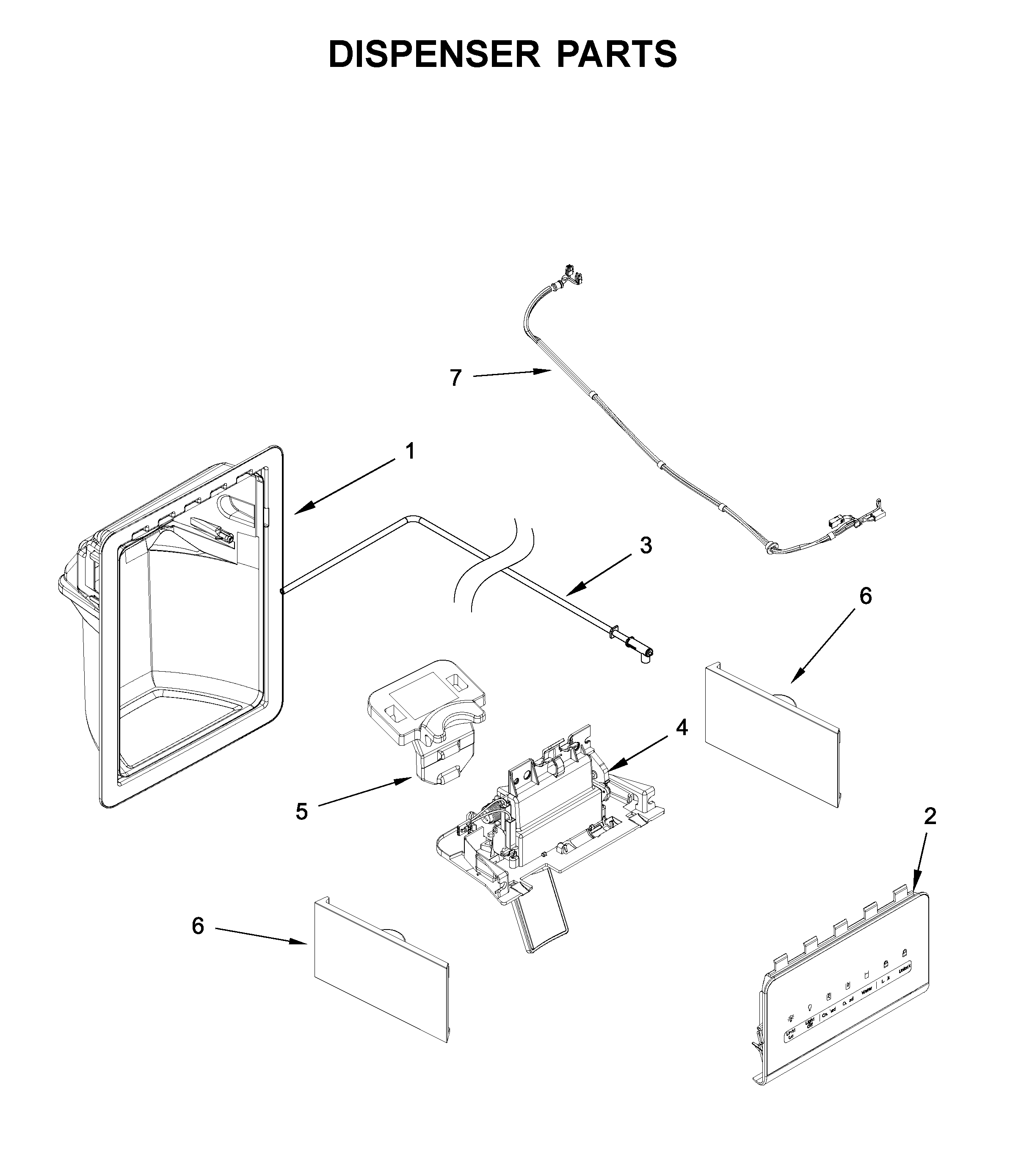 Whirlpool WRS321SDHW04 dispenser parts diagram