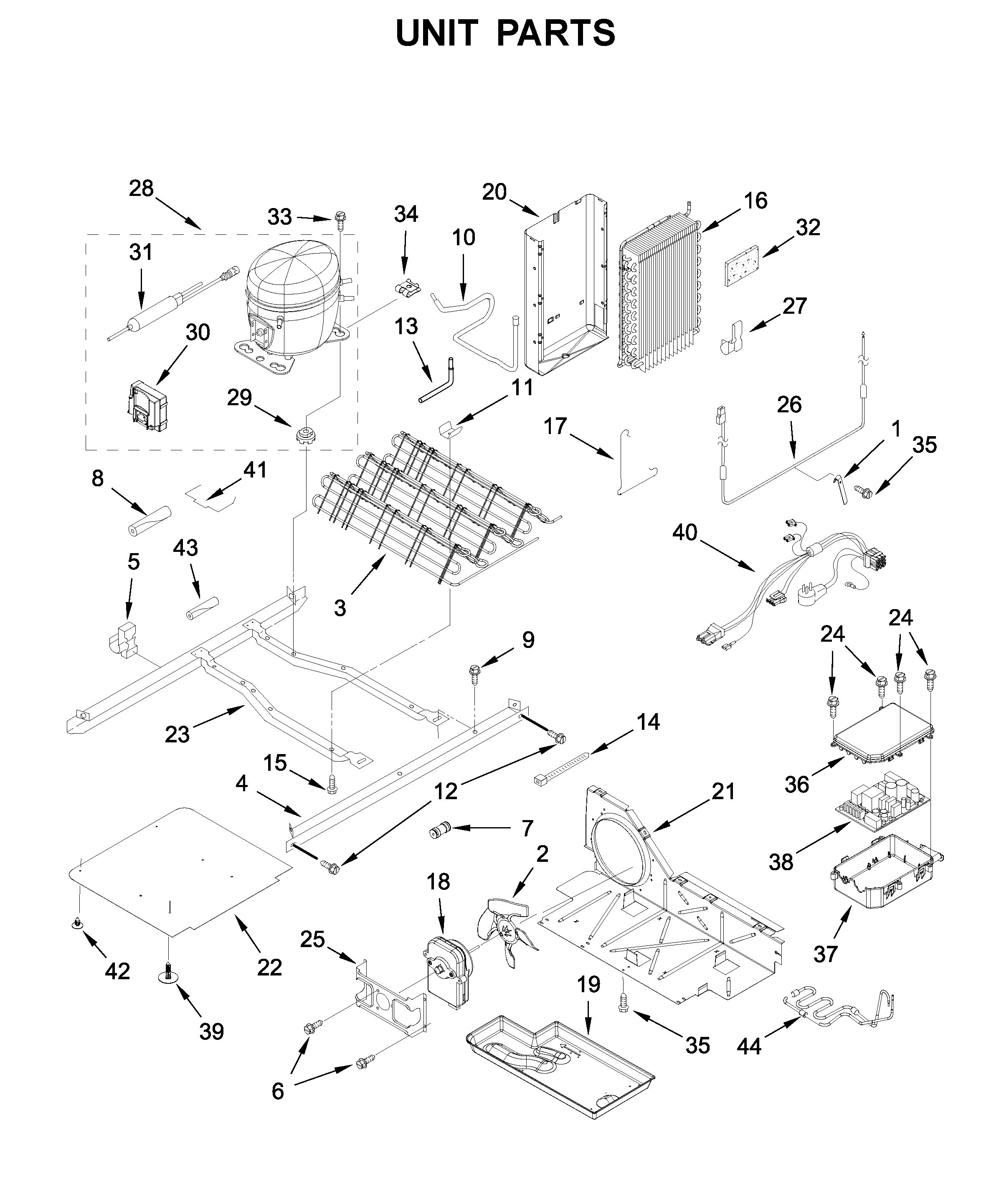 Whirlpool WRS335SDHB00 unit parts diagram