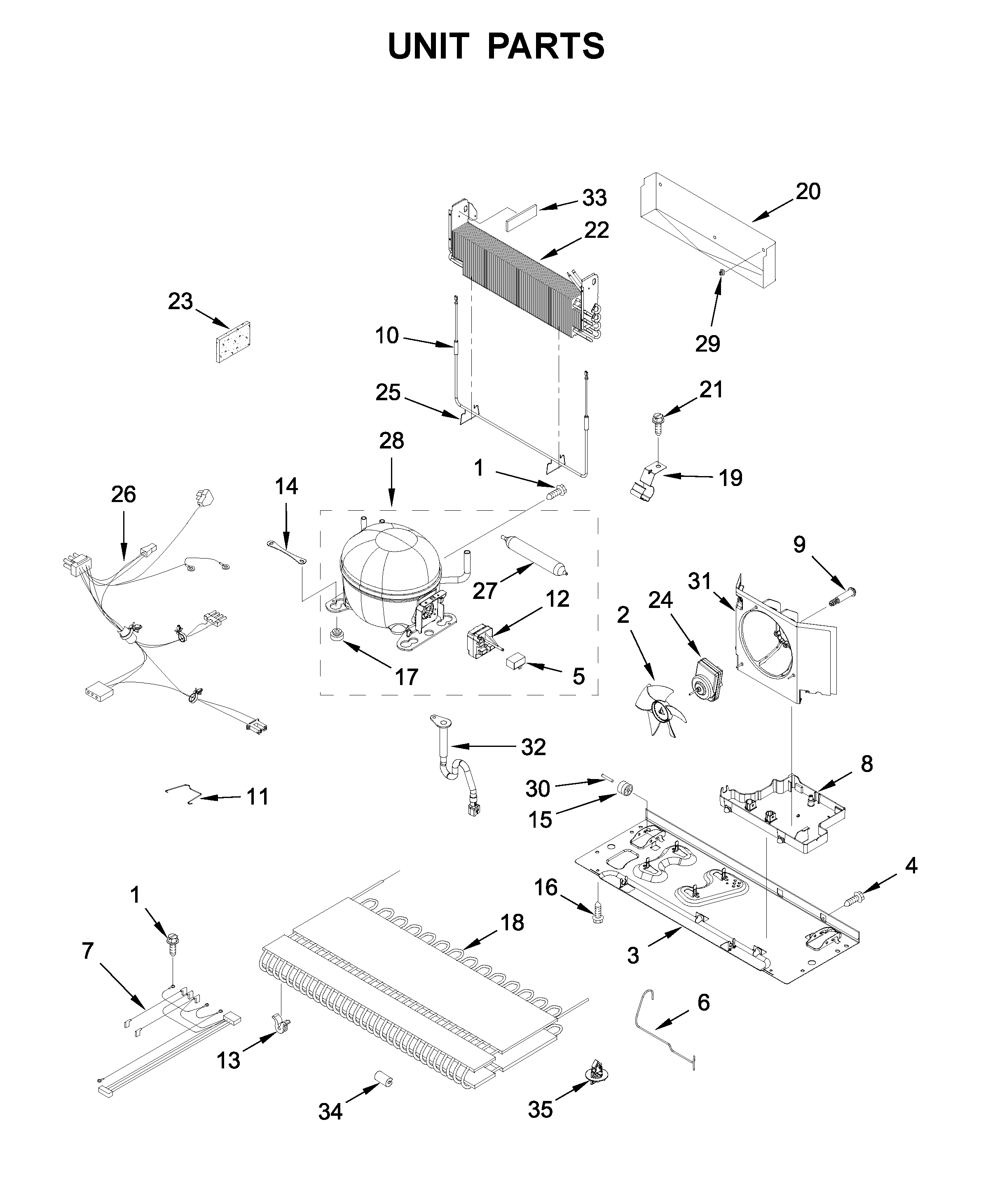 Whirlpool WRF535SMHZ04 unit parts diagram