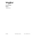 Whirlpool WED5000DW2 cover sheet diagram