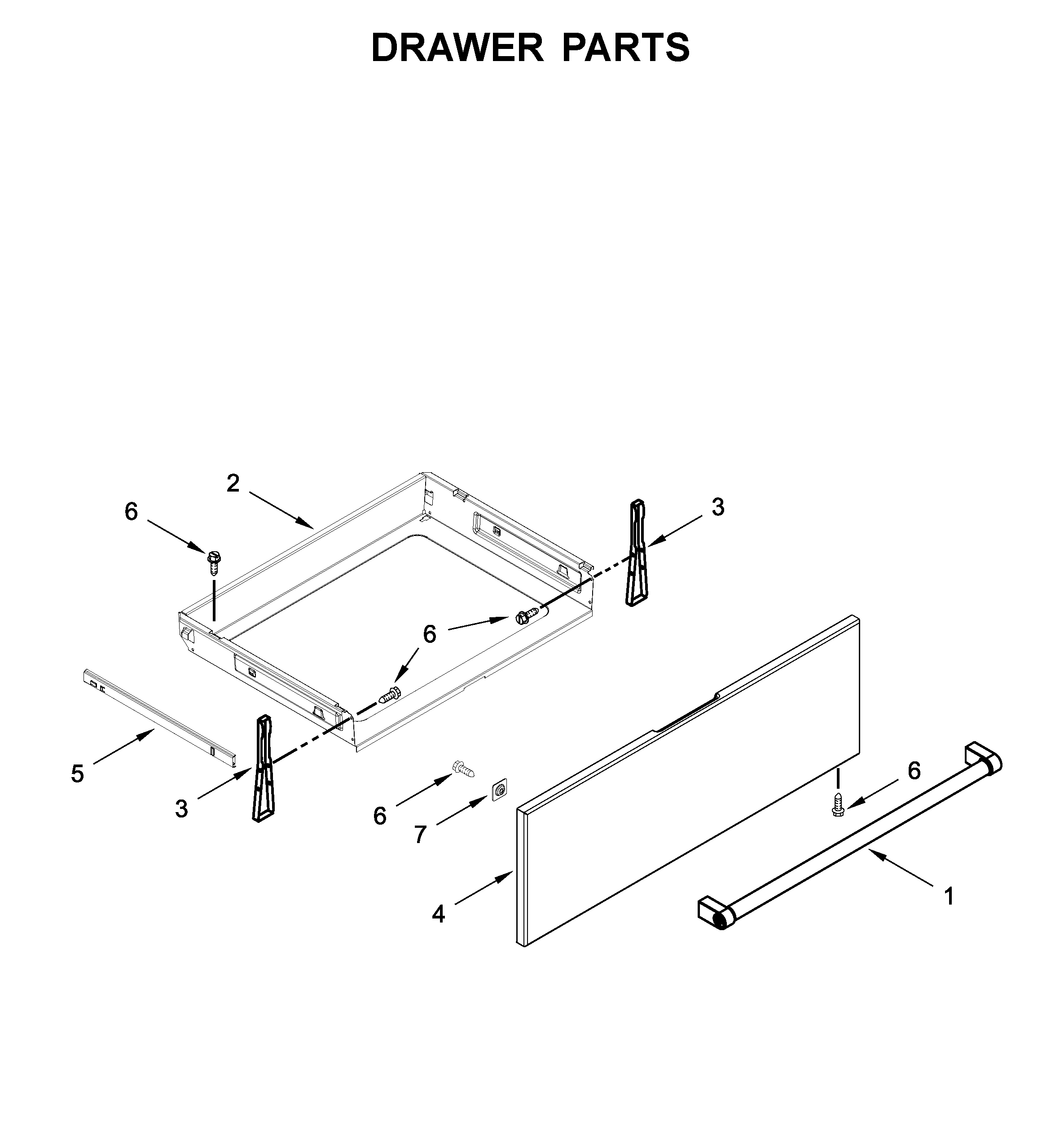 KitchenAid KSGG700ESS2 drawer parts diagram