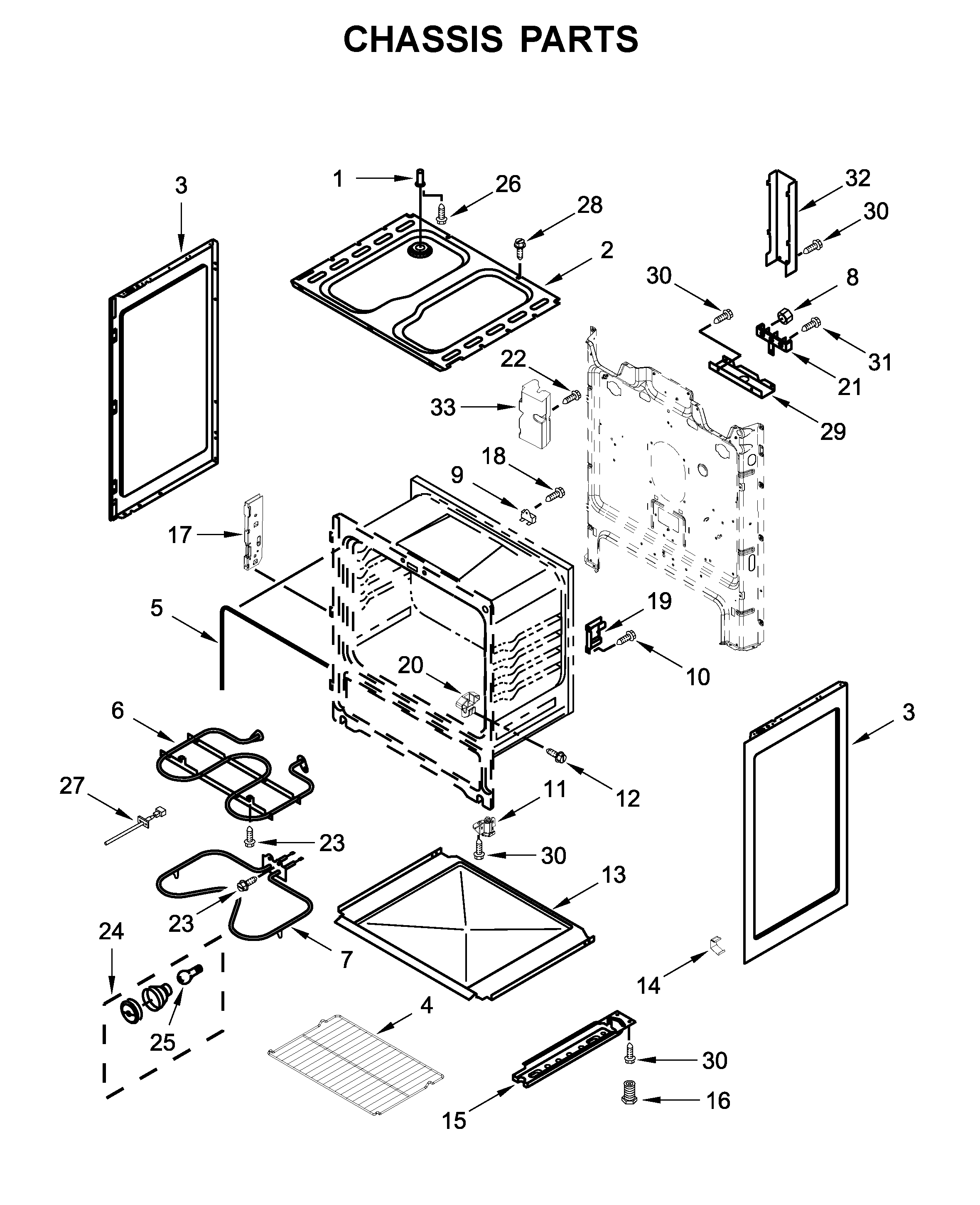 Whirlpool WFC150M0JB0 chassis parts diagram