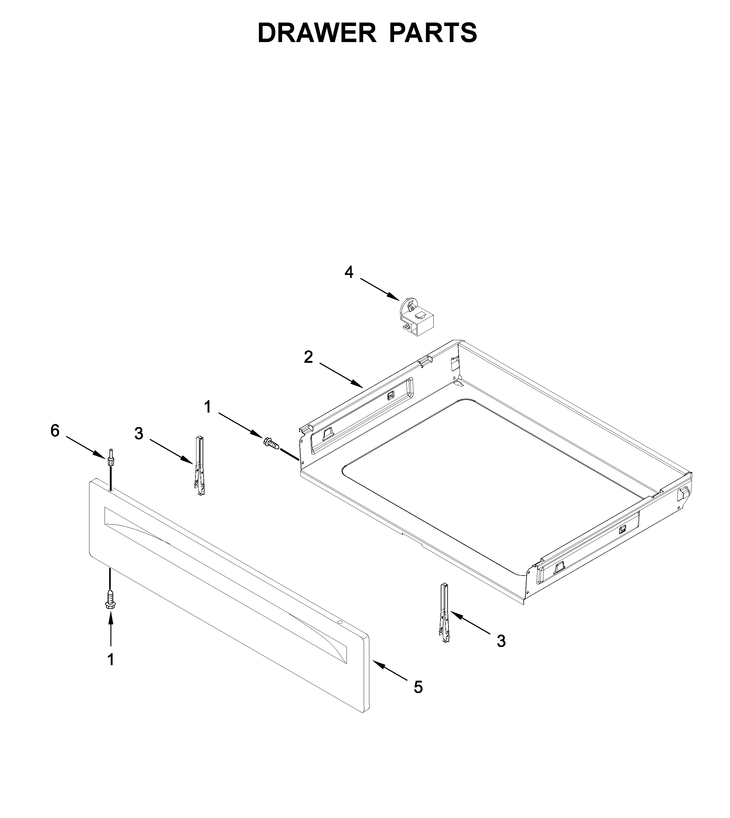 Whirlpool YWFC150M0JW0 drawer parts diagram