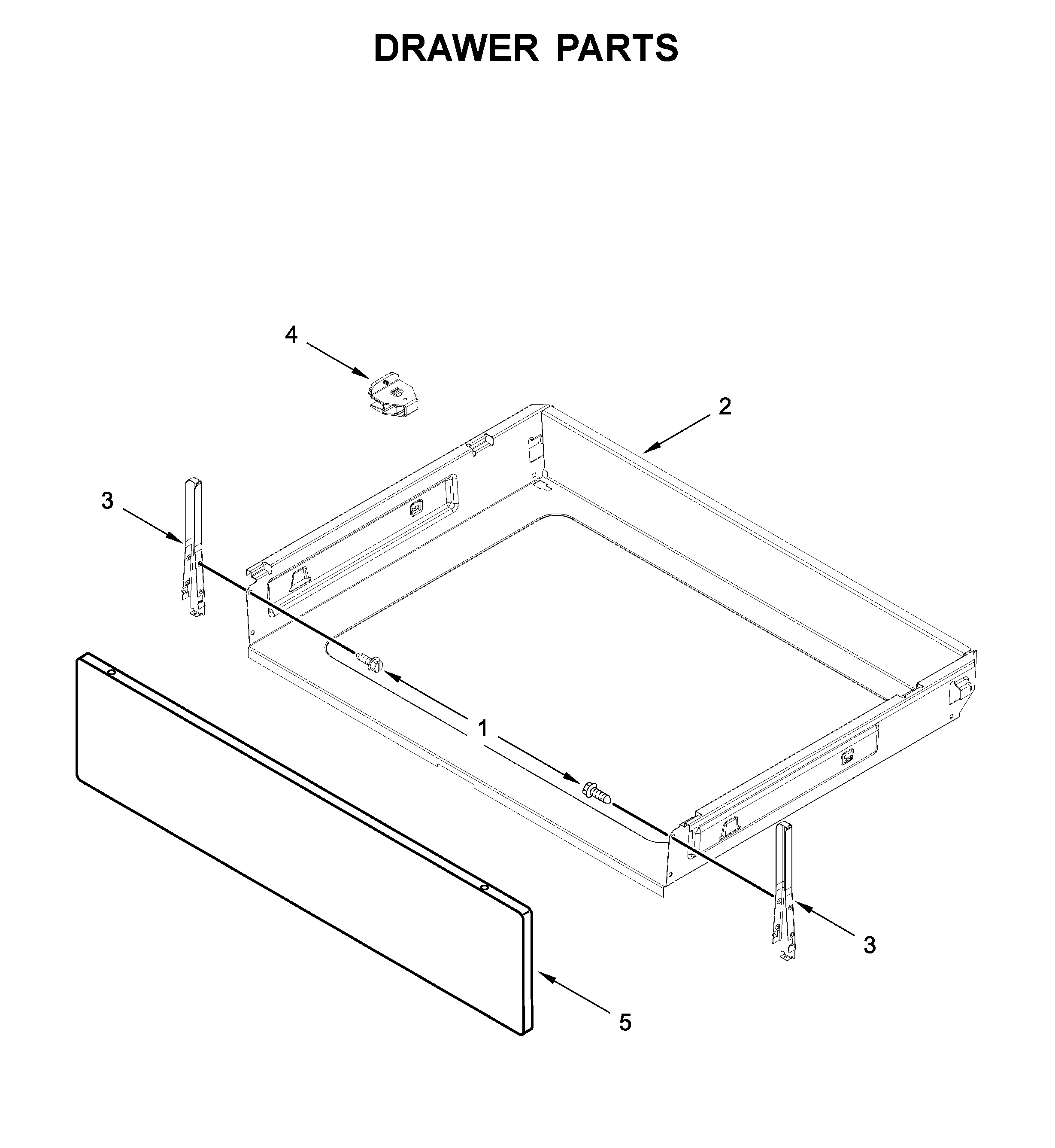 Whirlpool WFC315S0JS0 drawer parts diagram