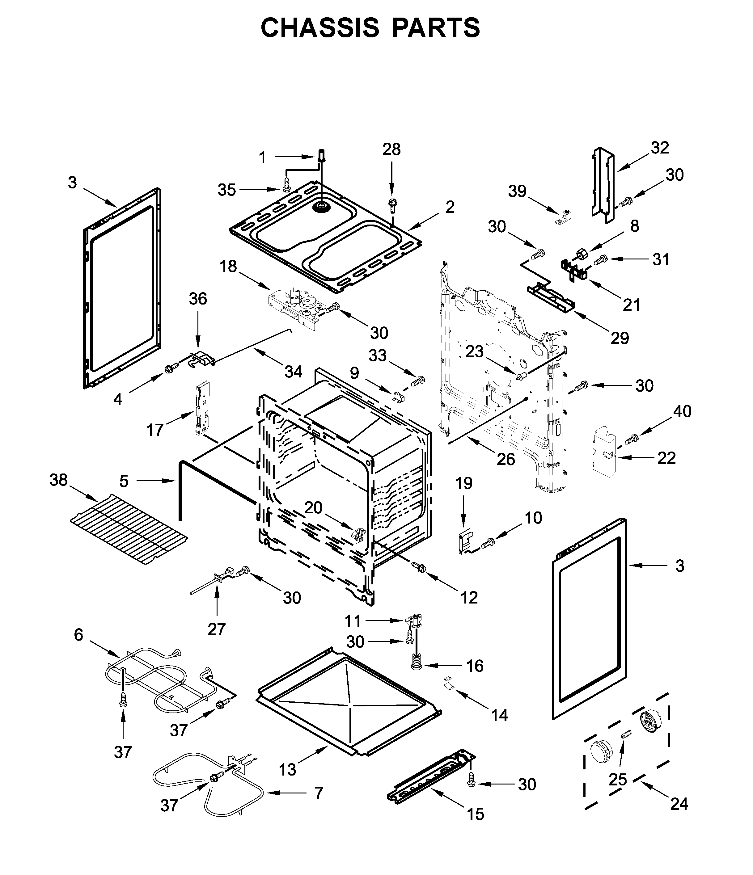 Whirlpool WFC315S0JW0 chassis parts diagram