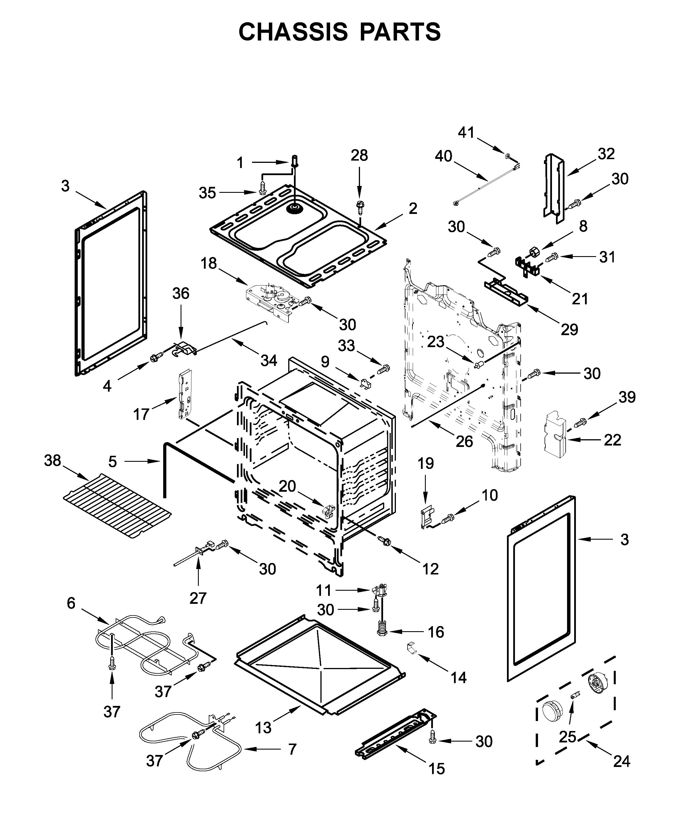 Whirlpool YWFC315S0JS0 chassis parts diagram