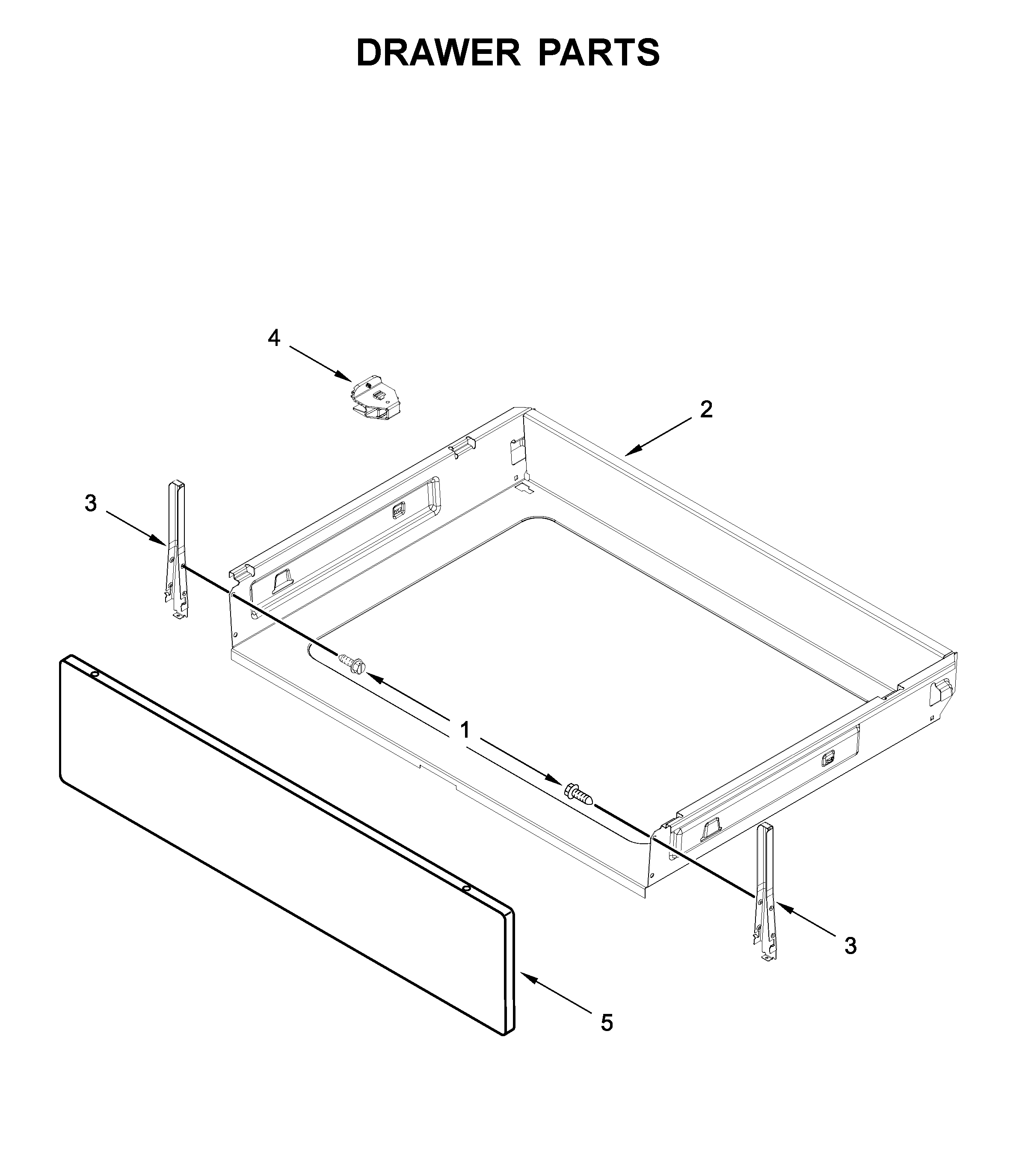 Whirlpool YWFC315S0JS0 drawer parts diagram