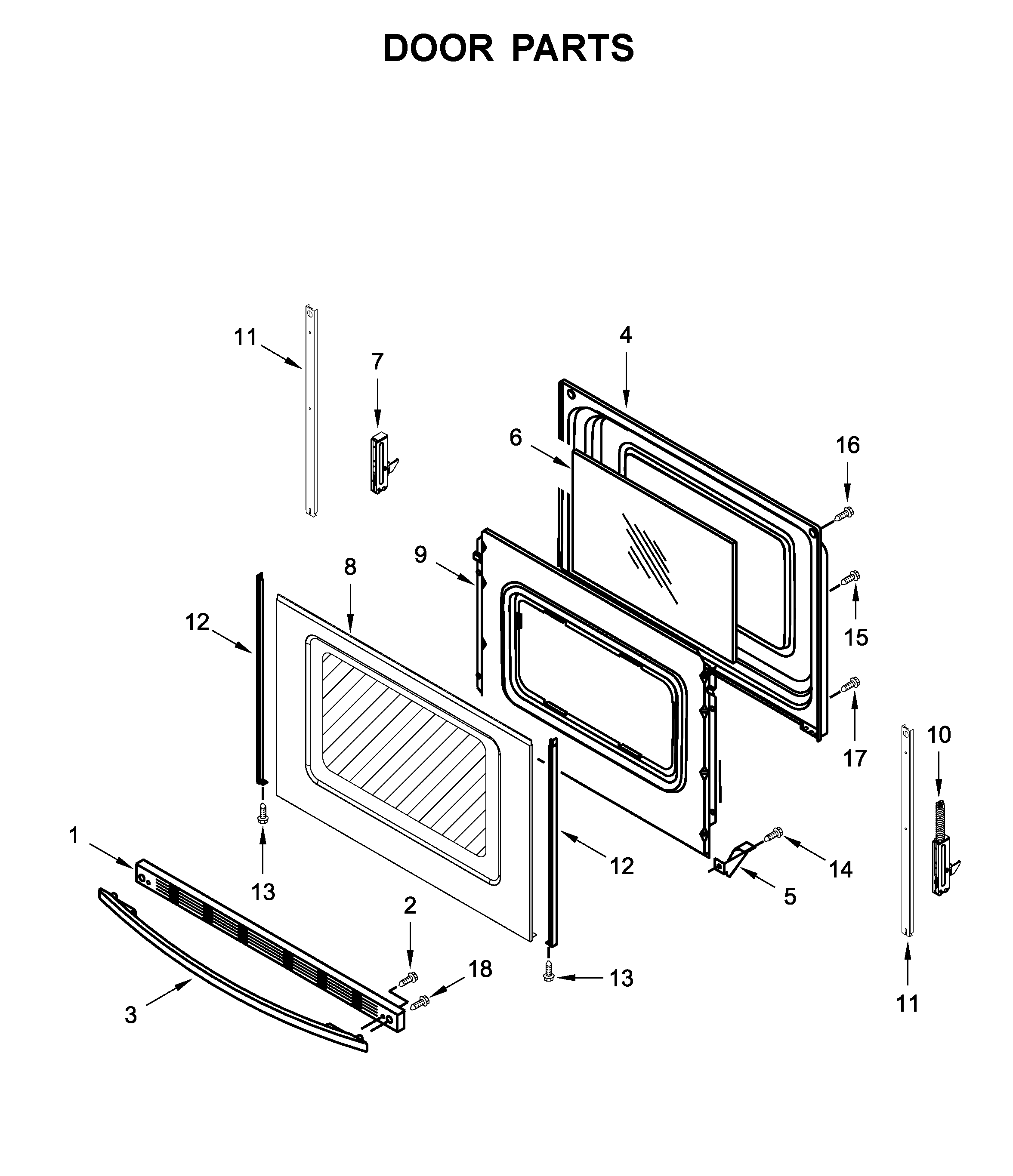 Amana YACR4303MFS5 door parts diagram