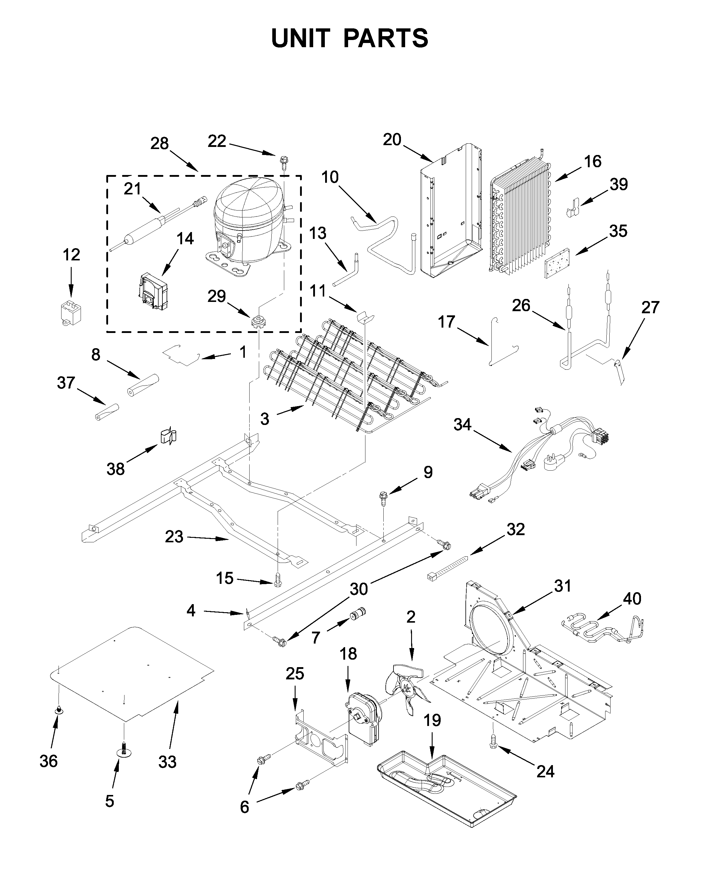 Amana ASI2175GRW03 unit parts diagram