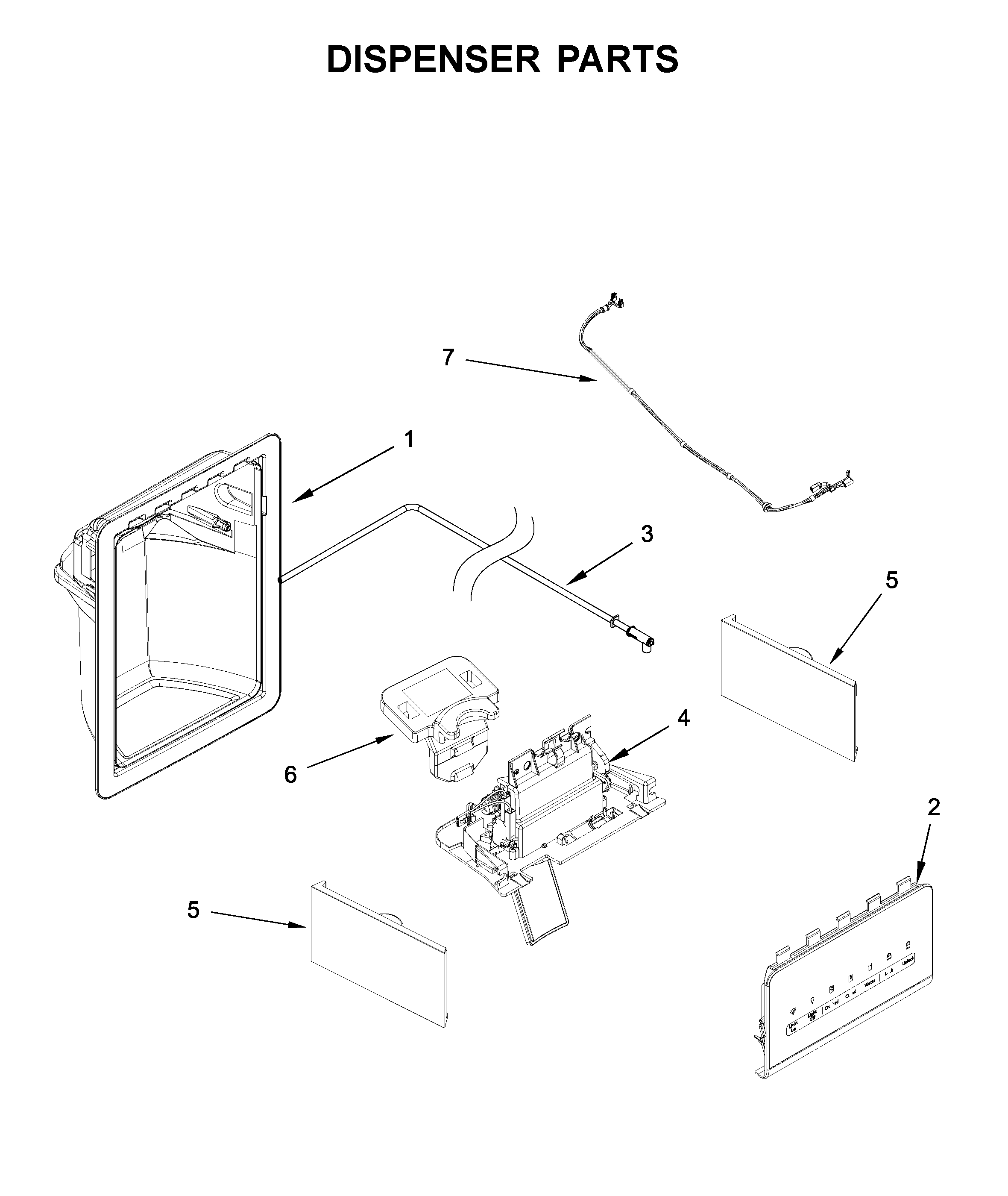 Amana ASI2575GRS04 dispenser parts diagram