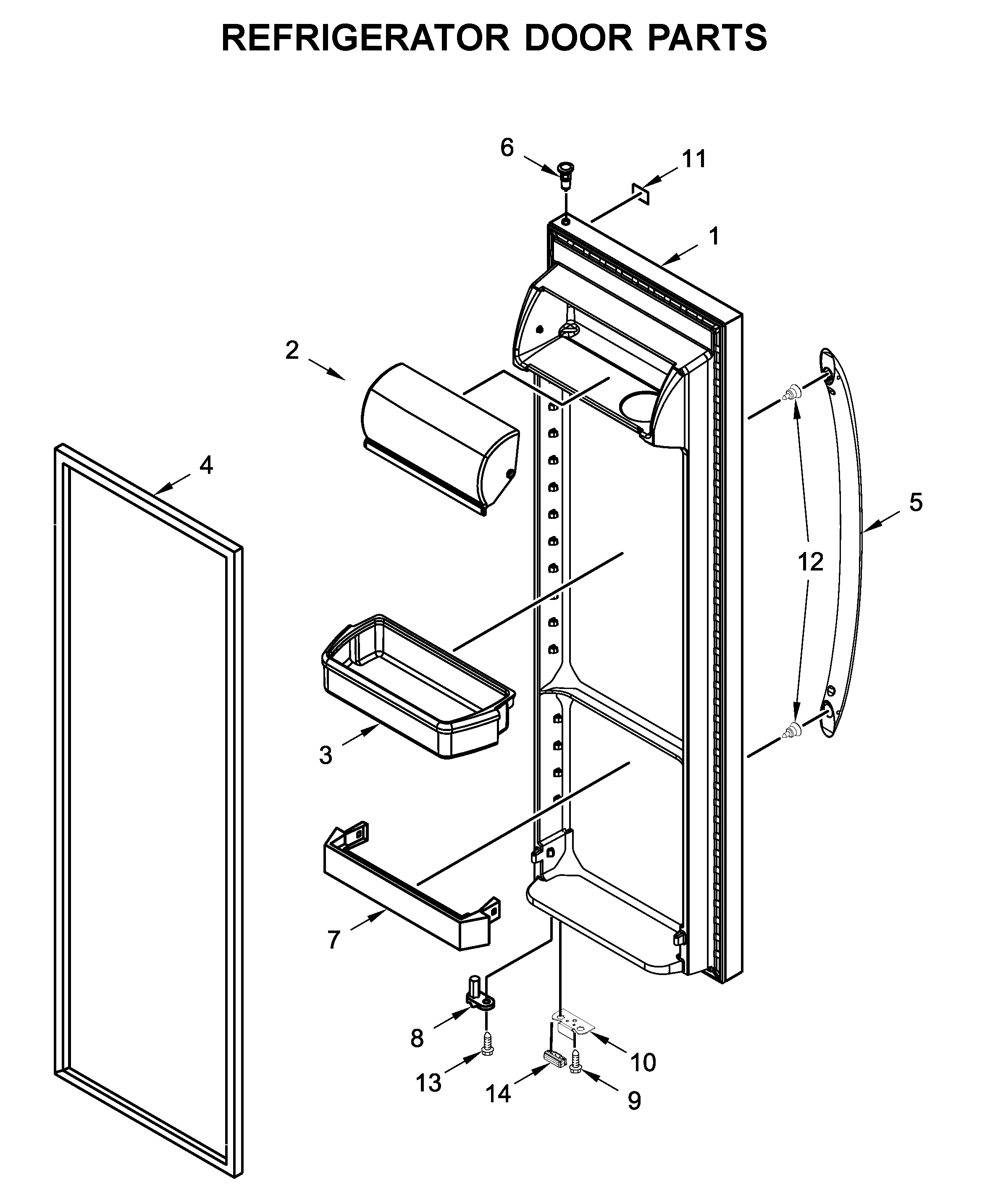 Whirlpool WRS315SDHB04 refrigerator door parts diagram