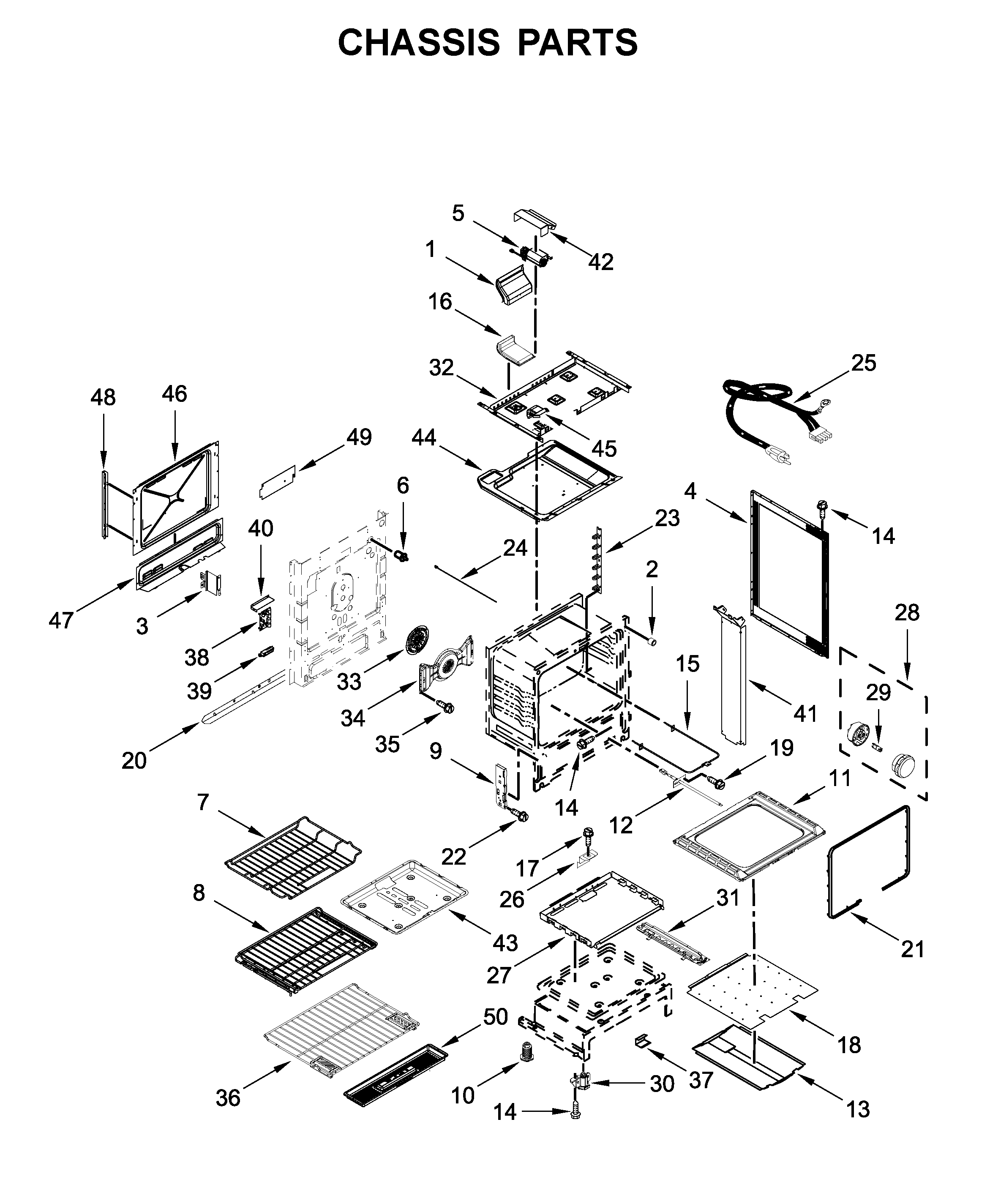 KitchenAid KSGB900ESS4 chassis parts diagram