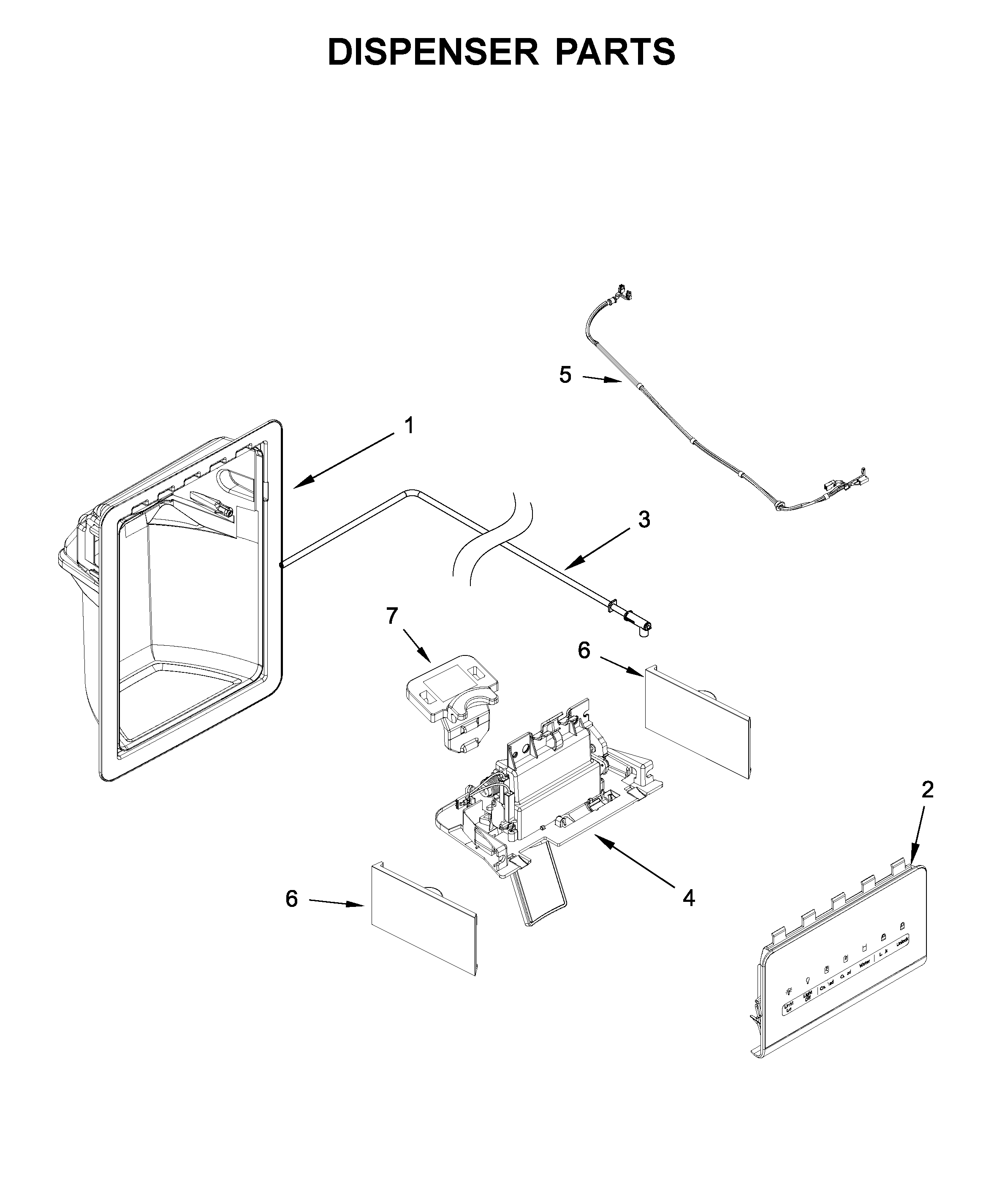 Whirlpool WRS331SDHW02 dispenser parts diagram