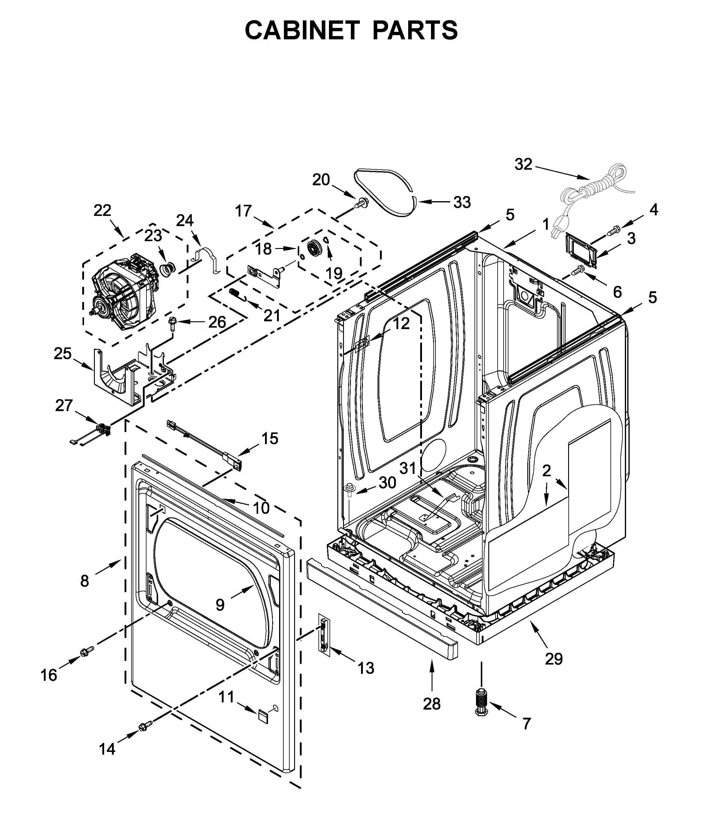 Maytag MGD7230HC0 cabinet parts diagram