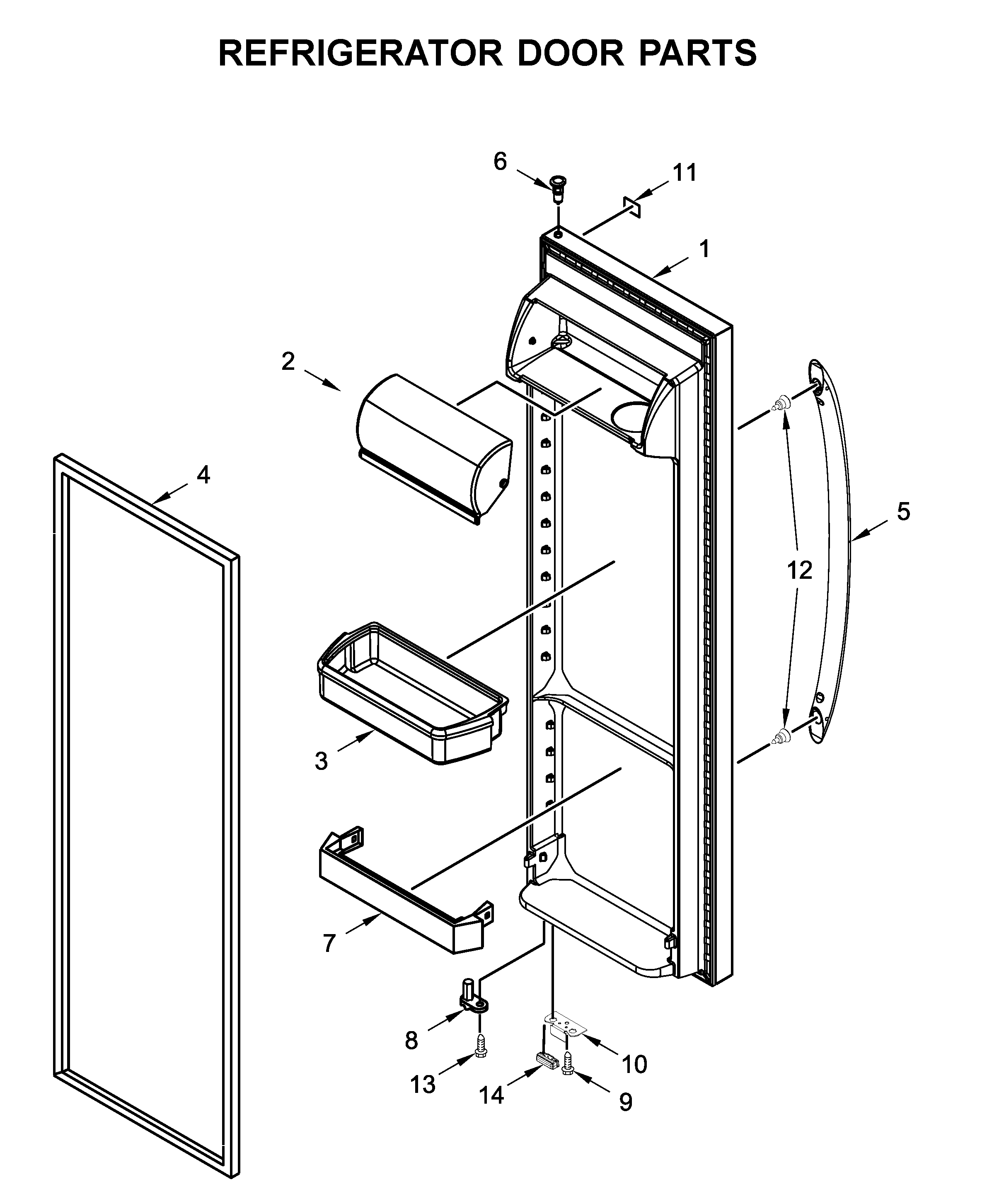 Whirlpool WRS315SDHZ02 refrigerator door parts diagram