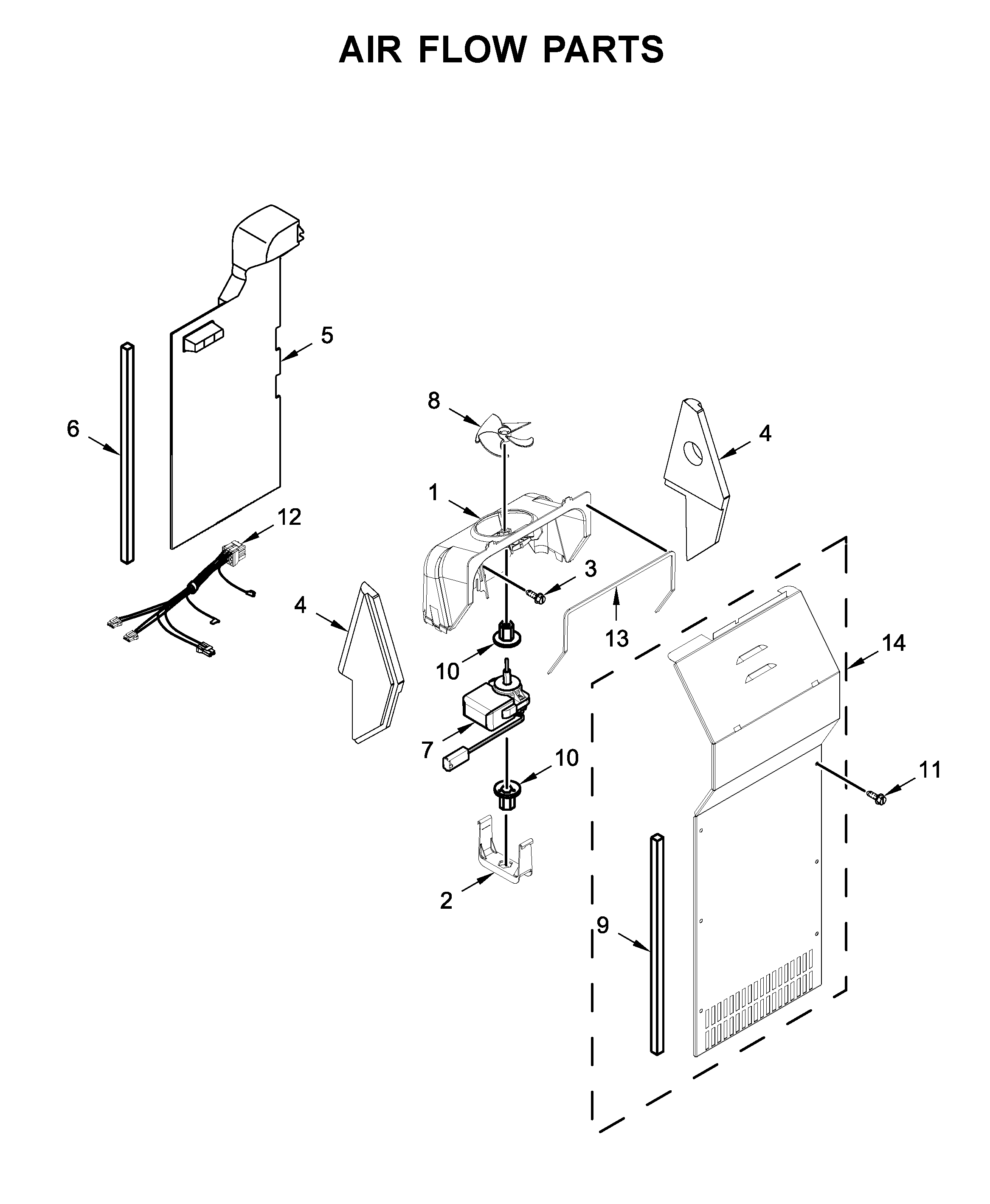 Whirlpool WRS315SDHZ02 air flow parts diagram