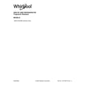 Whirlpool WRS315SDHM04 cover sheet diagram