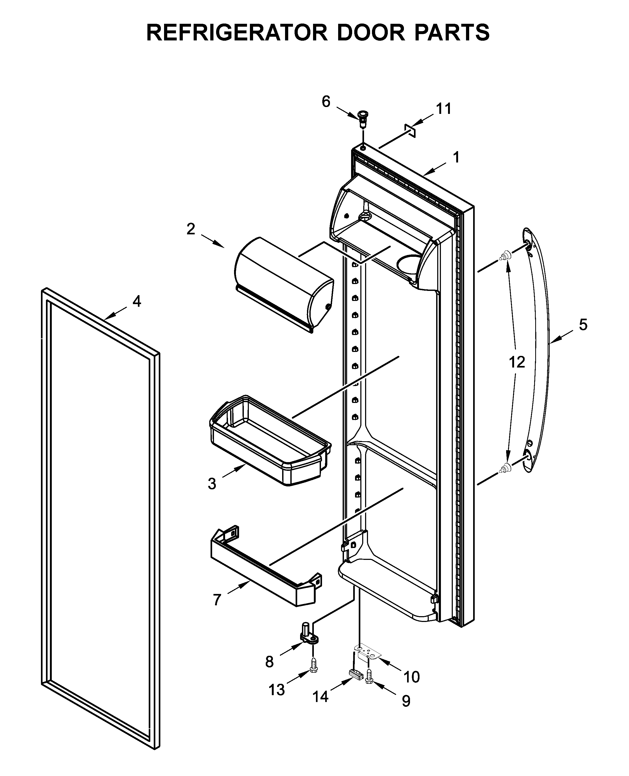 Whirlpool WRS315SDHM04 refrigerator door parts diagram