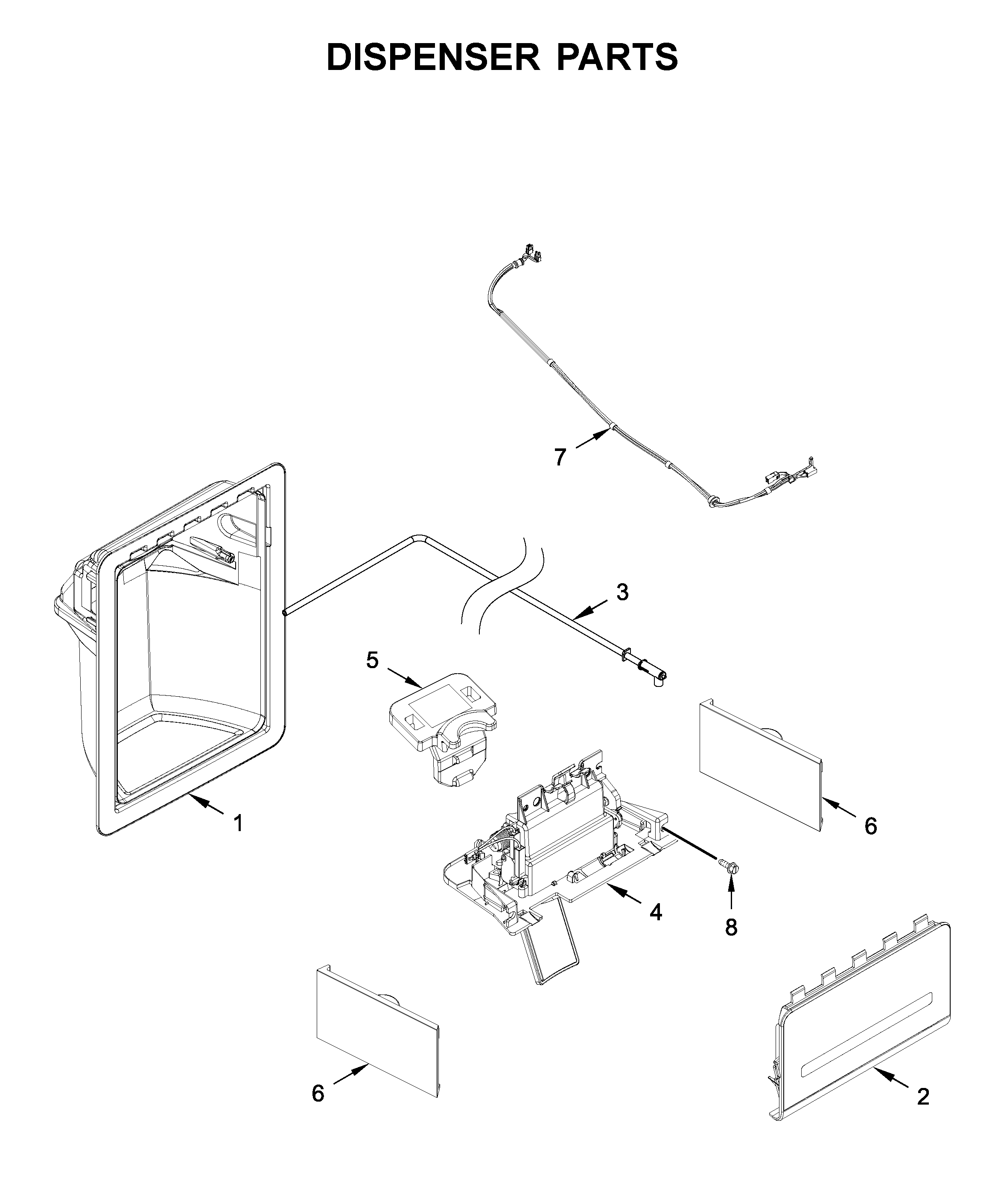 Whirlpool WRS315SDHM04 dispenser parts diagram