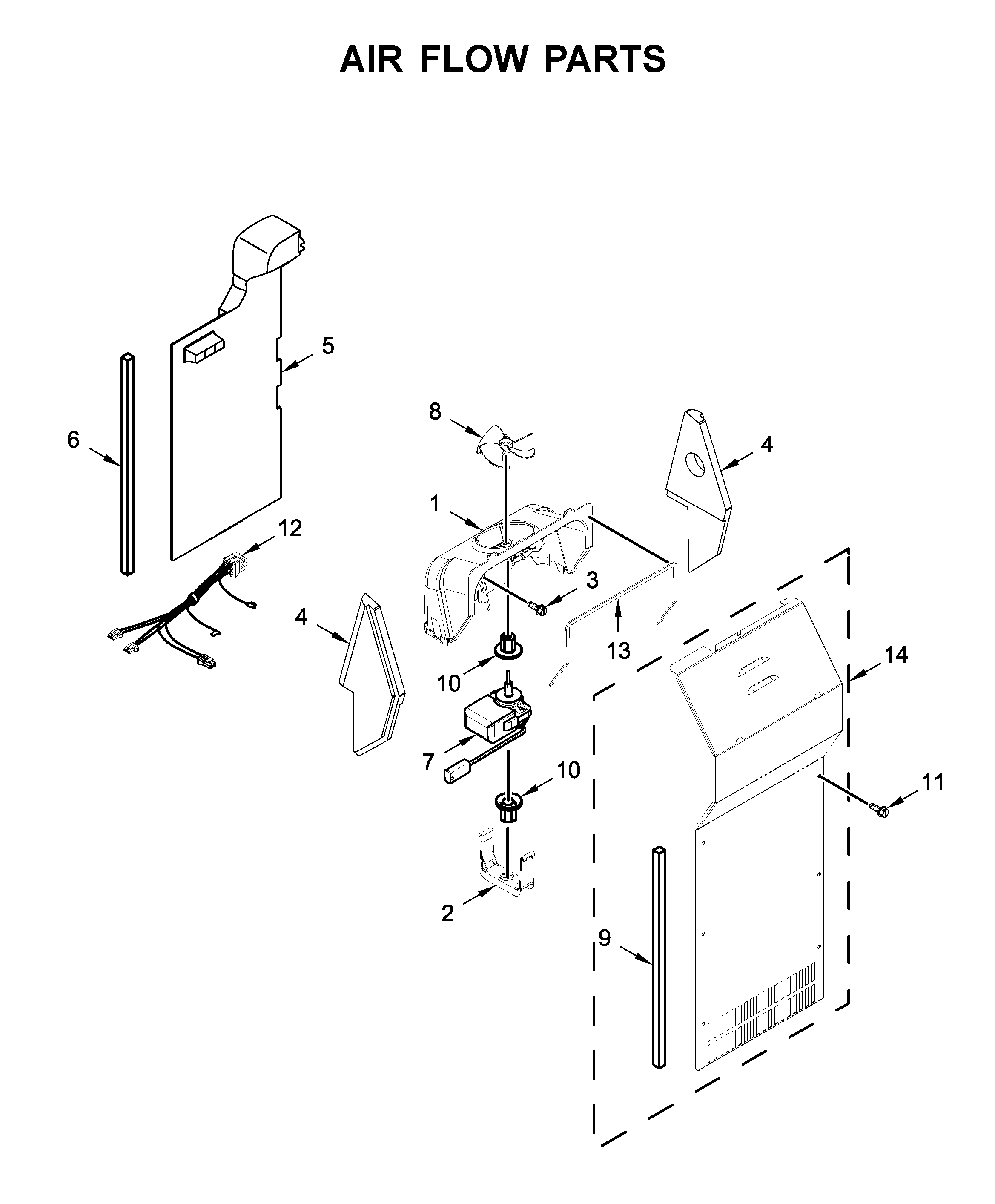 Whirlpool WRS315SDHM04 air flow parts diagram