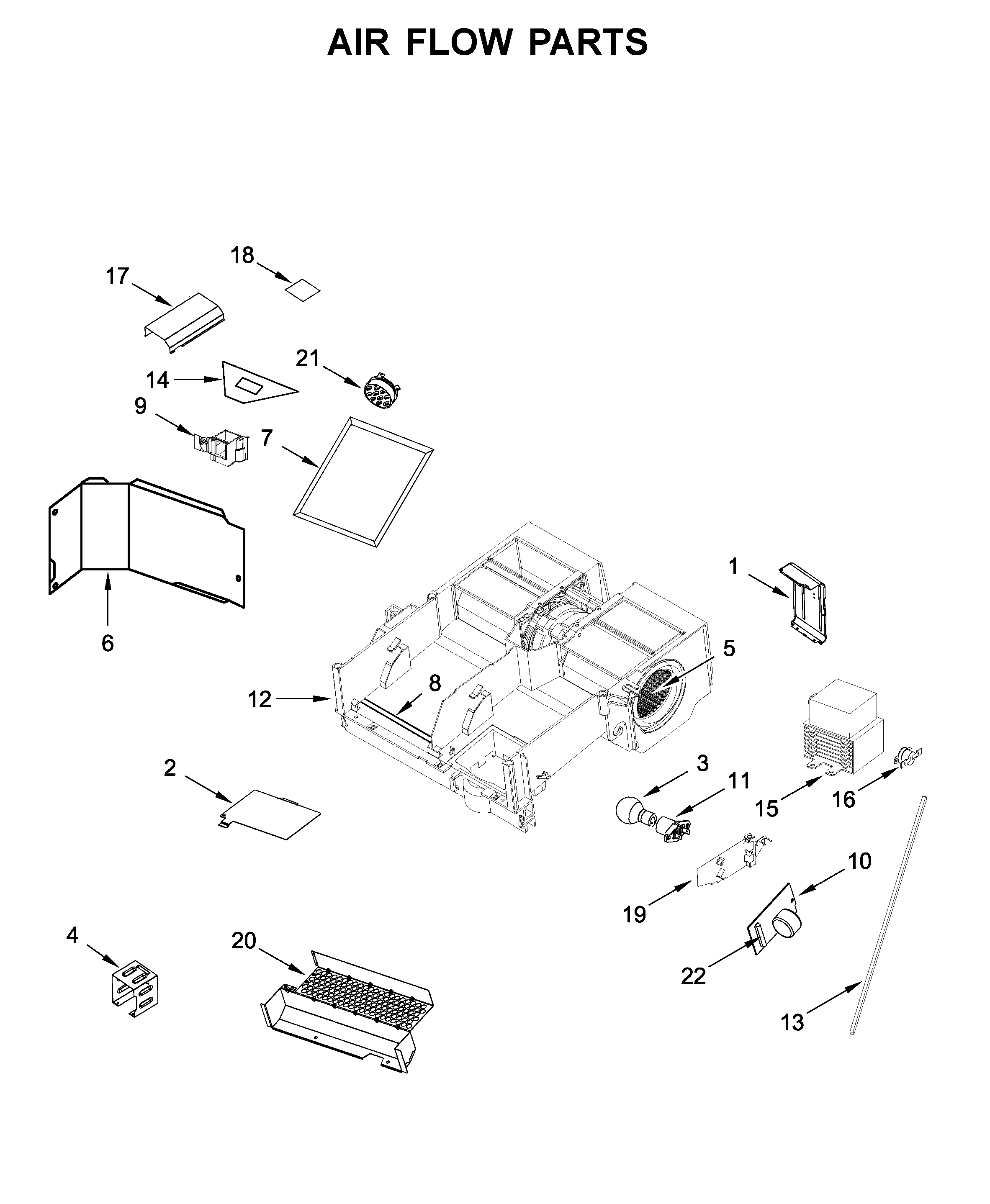 Maytag YMMV4206FZ5 air flow parts diagram
