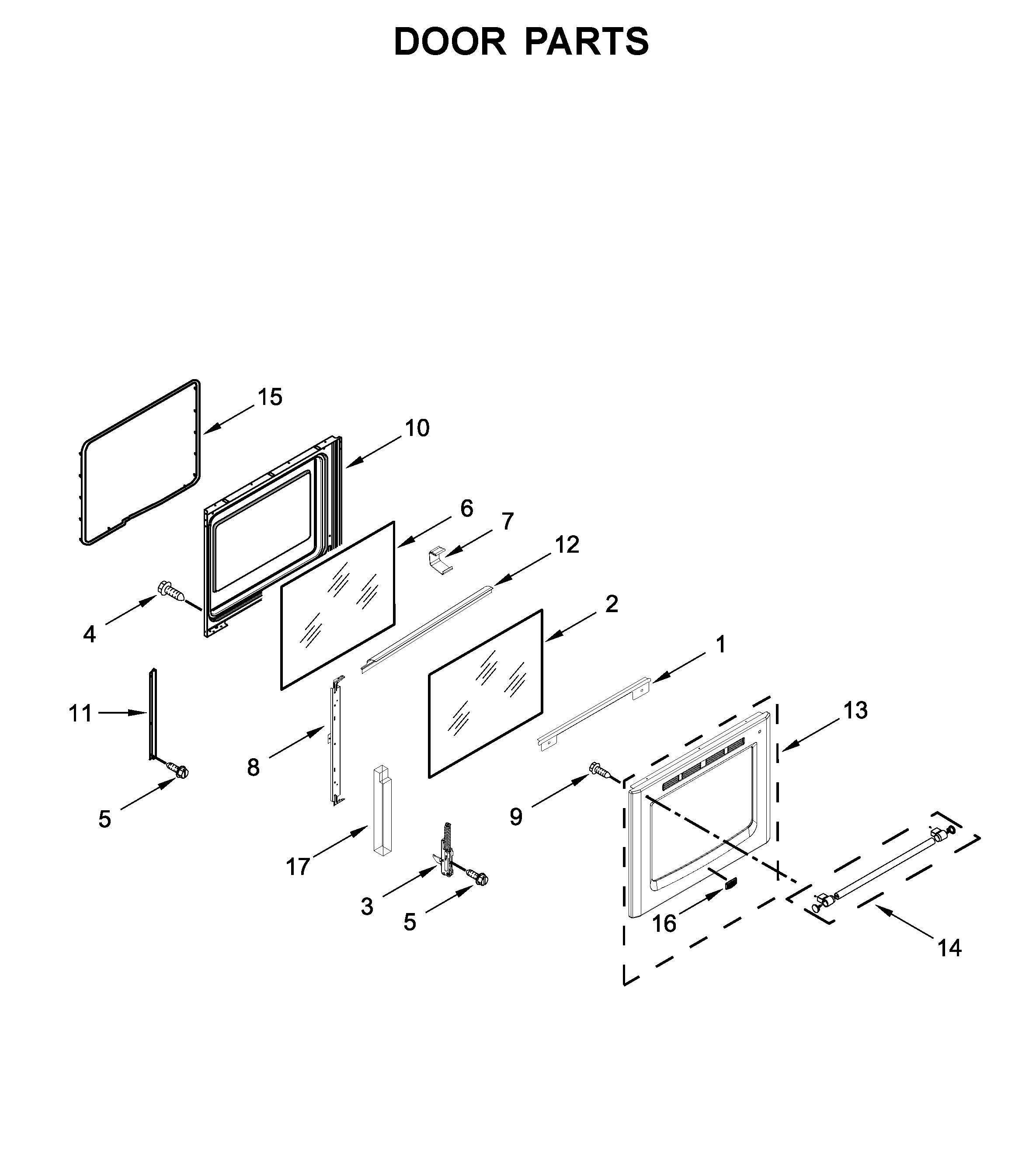 Maytag MER8700DS1 door parts diagram