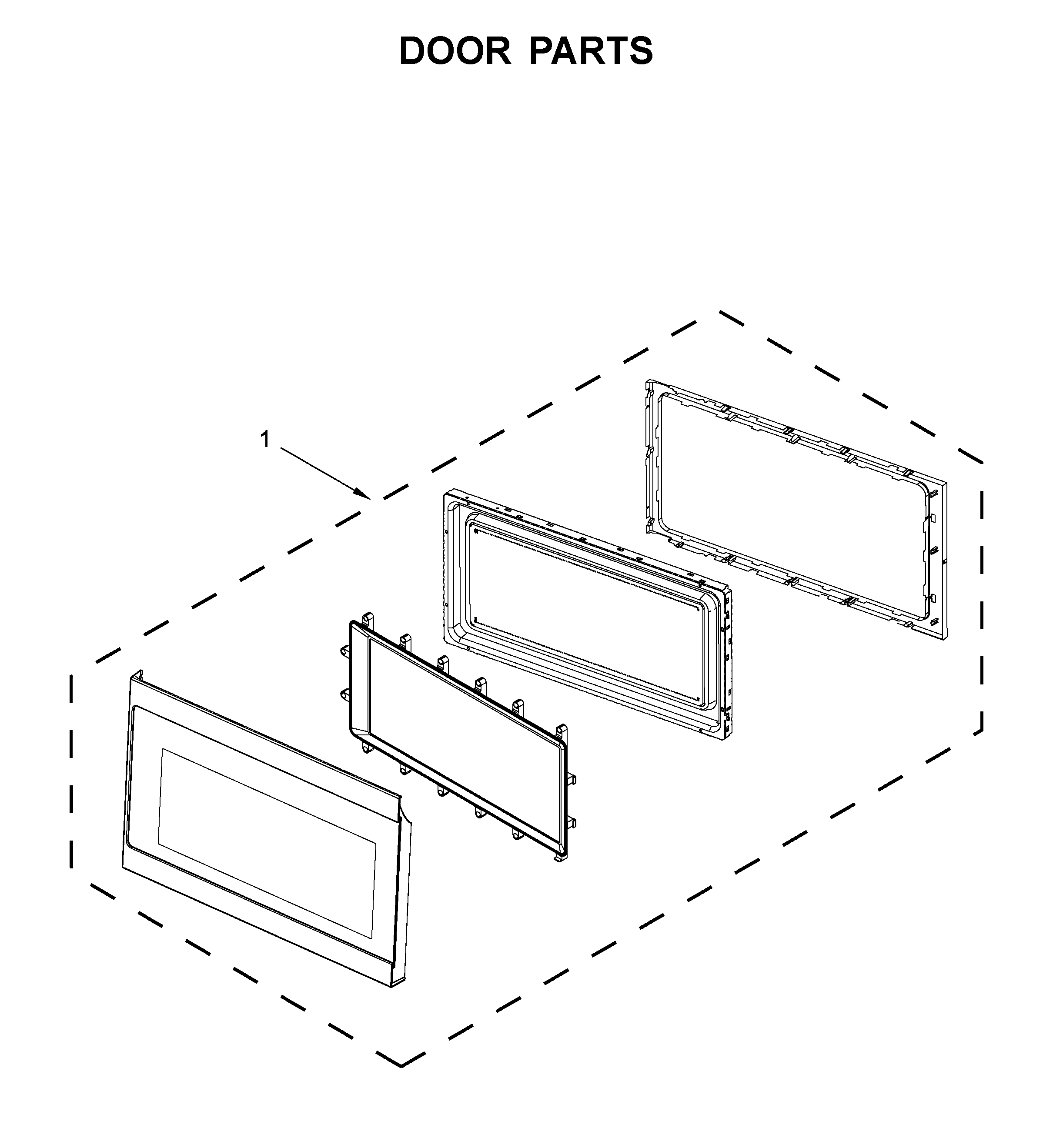 Amana YAMV2307PFS3 door parts diagram