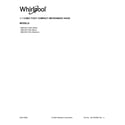 Whirlpool WML55011HS4 cover sheet diagram