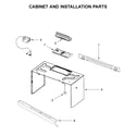 Whirlpool YWMH31017HW3 cabinet and installation parts diagram